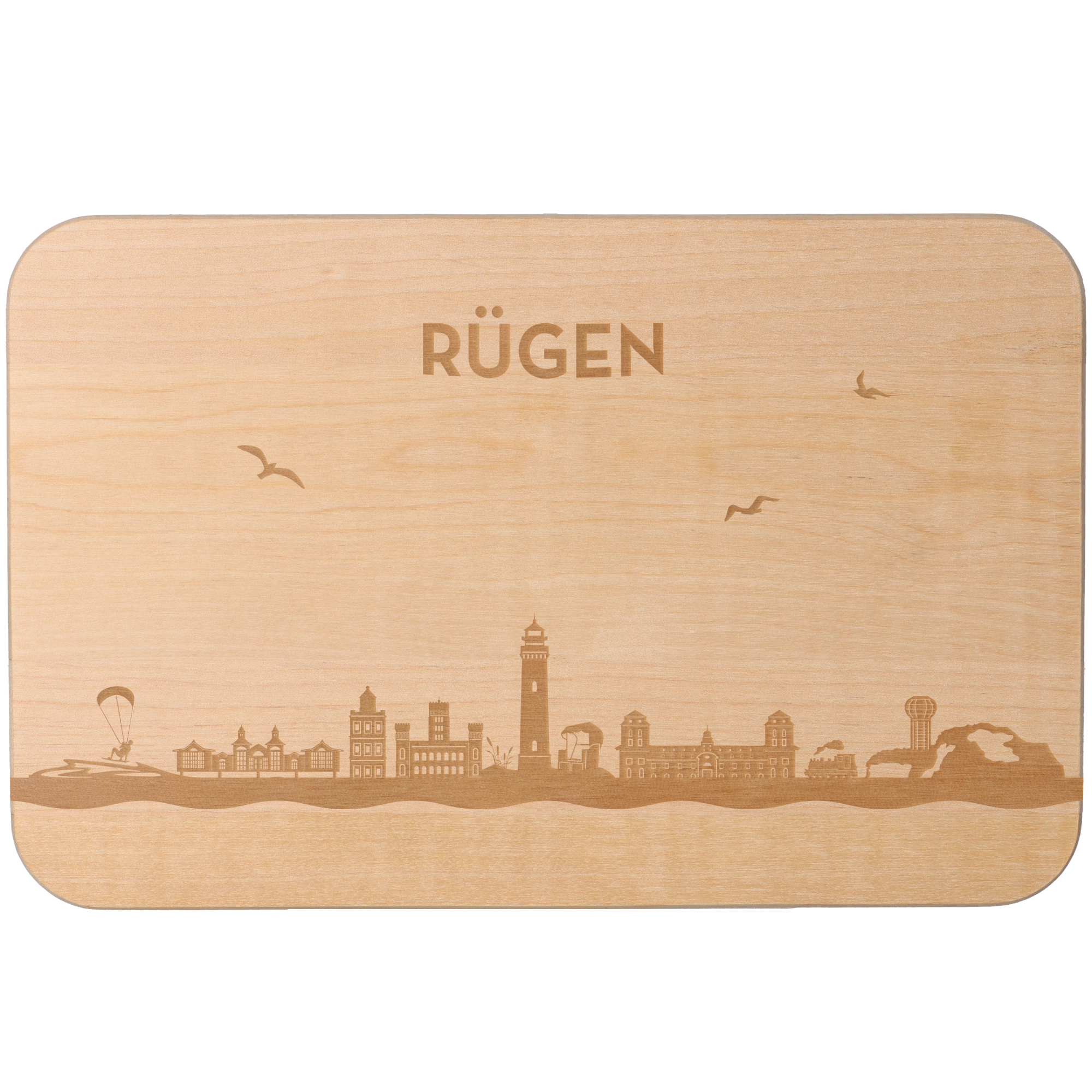 Frühstücksbrett Skyline Rügen Frühstücksbrett Skyline Rügen