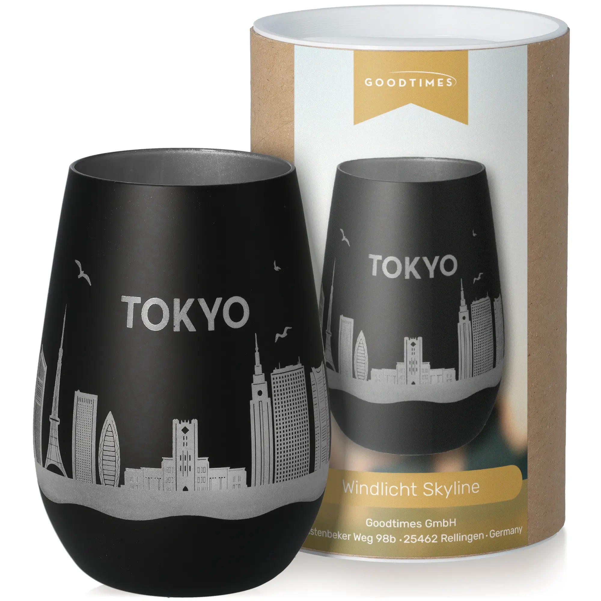 Tokio, Glas, Weinglas, Schwarz, Städte-Silhouette