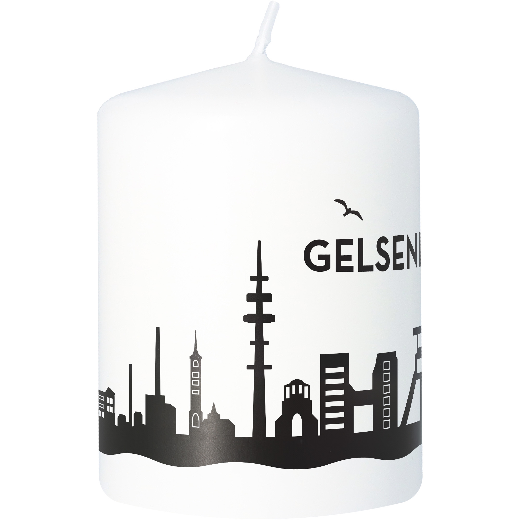 Stumpenkerze Skyline Gelsenkirchen Stumpenkerze Skyline Gelsenkirchen