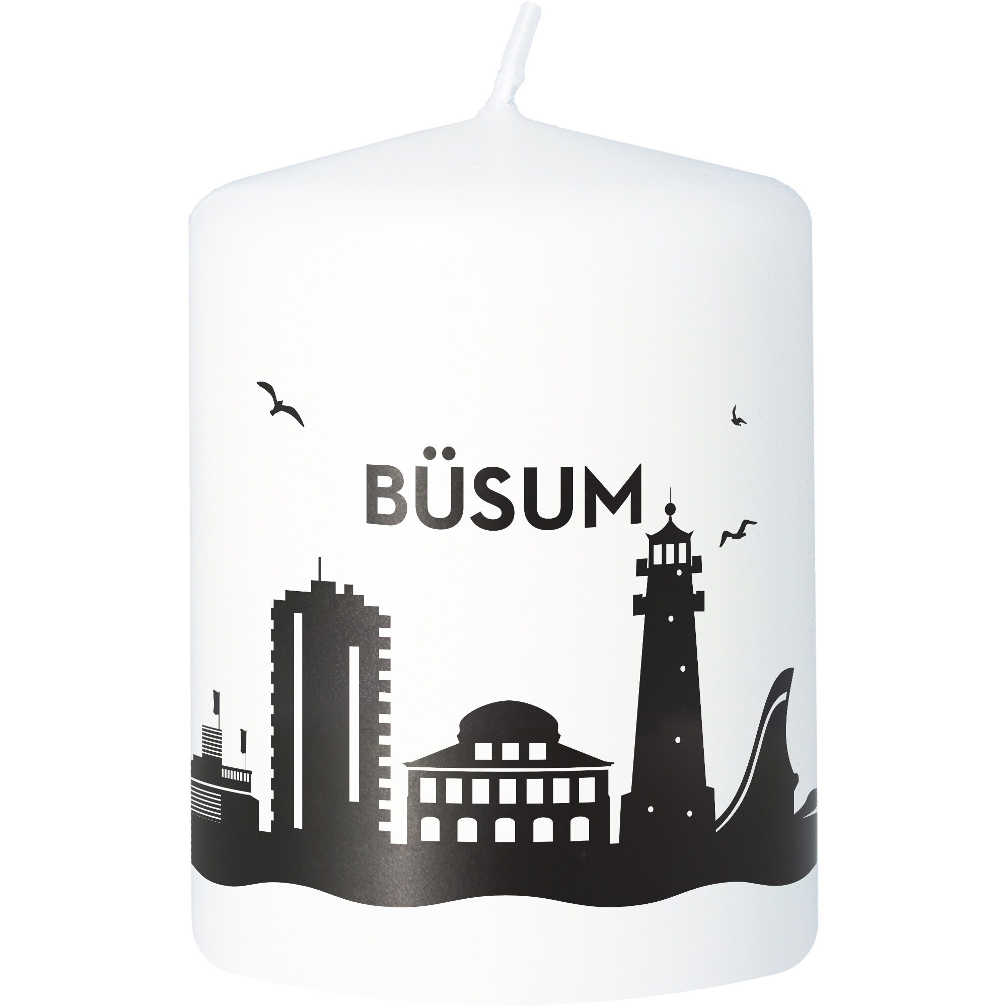 Stumpenkerze Skyline Büsum Stumpenkerze Skyline Büsum