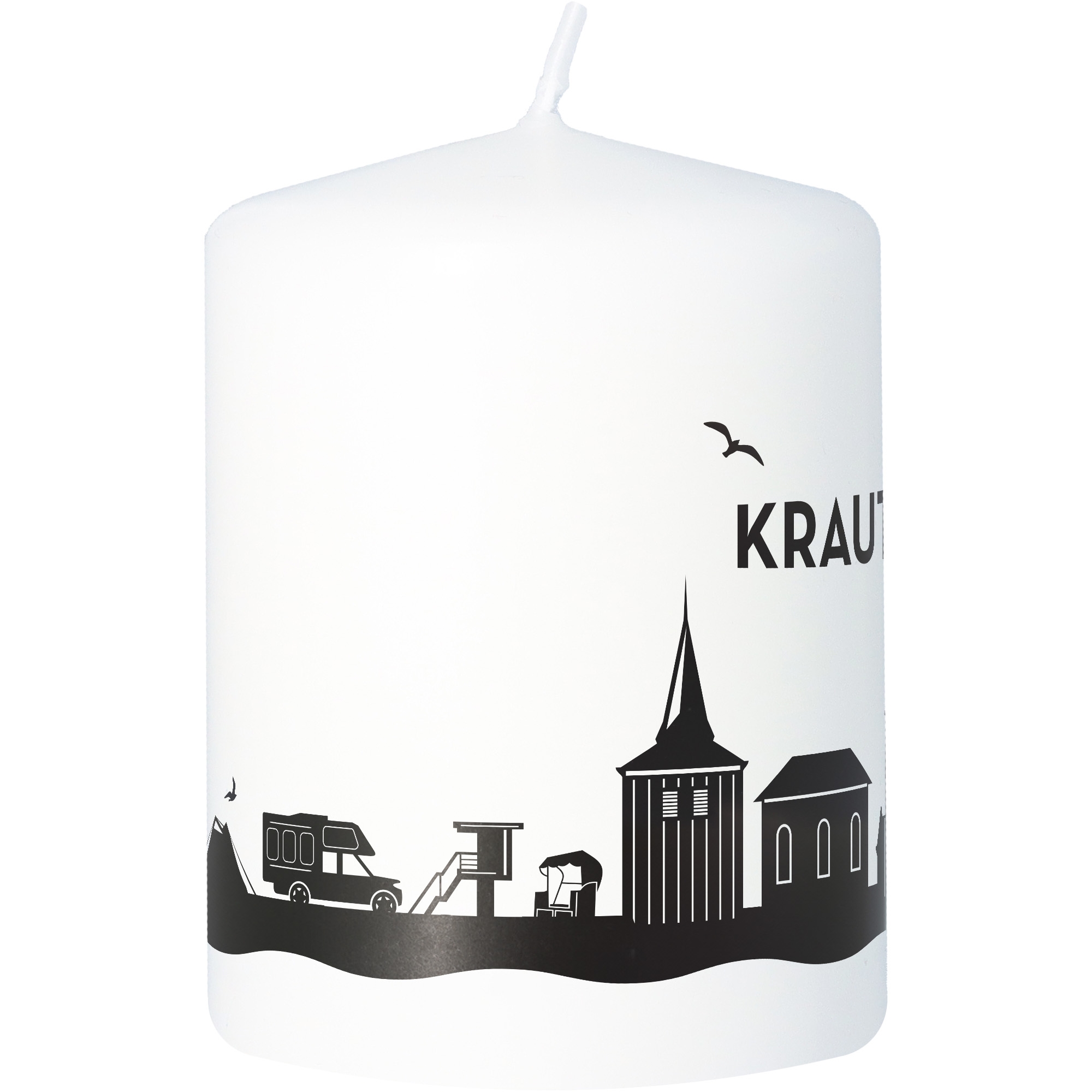 Stumpenkerze Skyline Krautsand Tier, Vogel