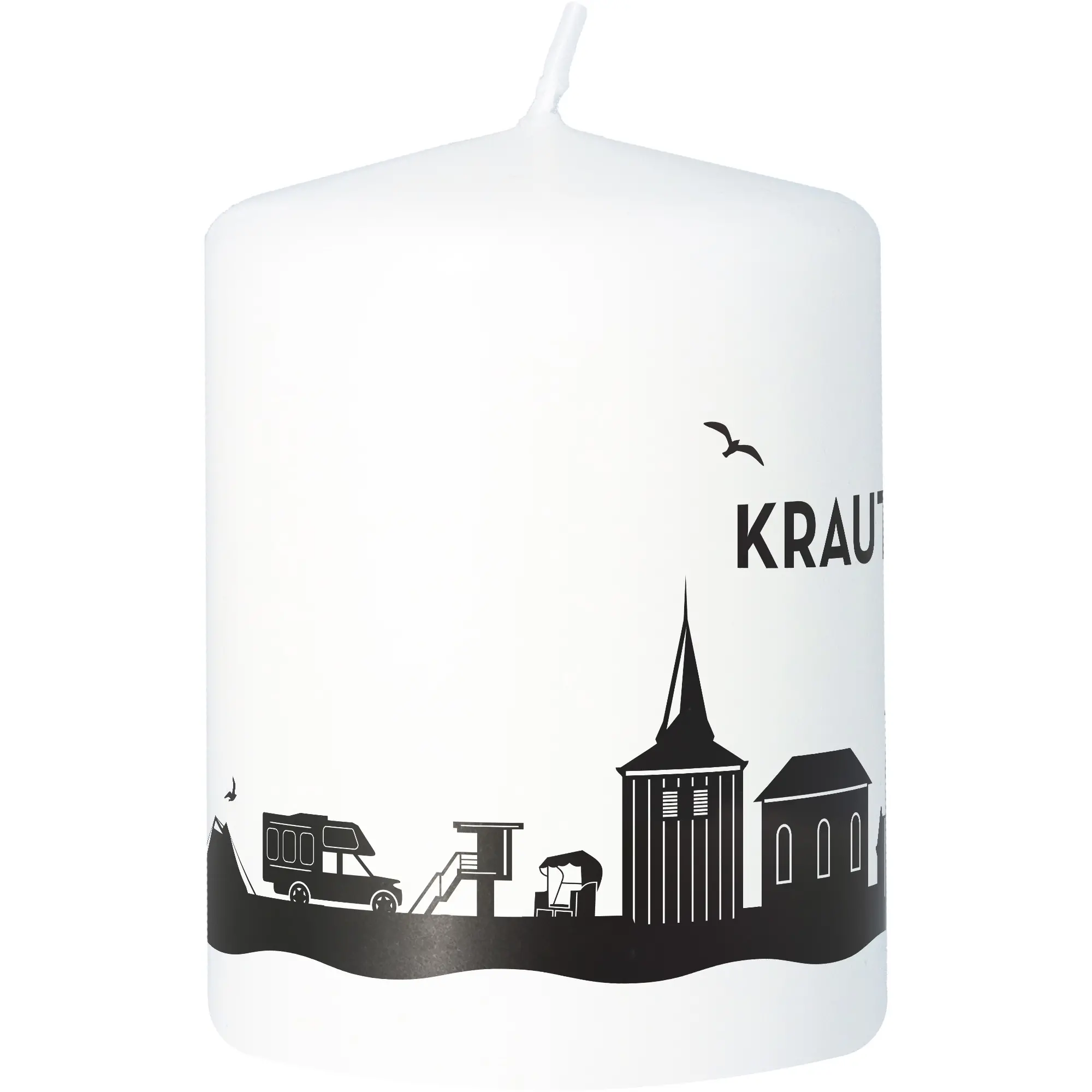 Stumpenkerze Skyline Krautsand Tier, Vogel