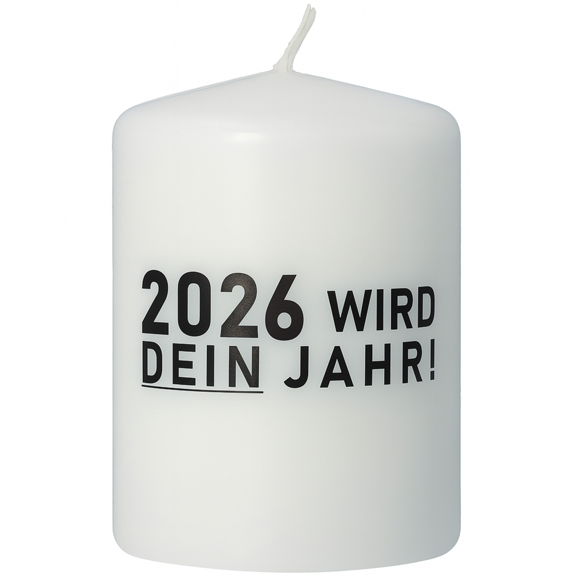 Stumpenkerze "2026 WIRD DEIN JAHR" Kerze