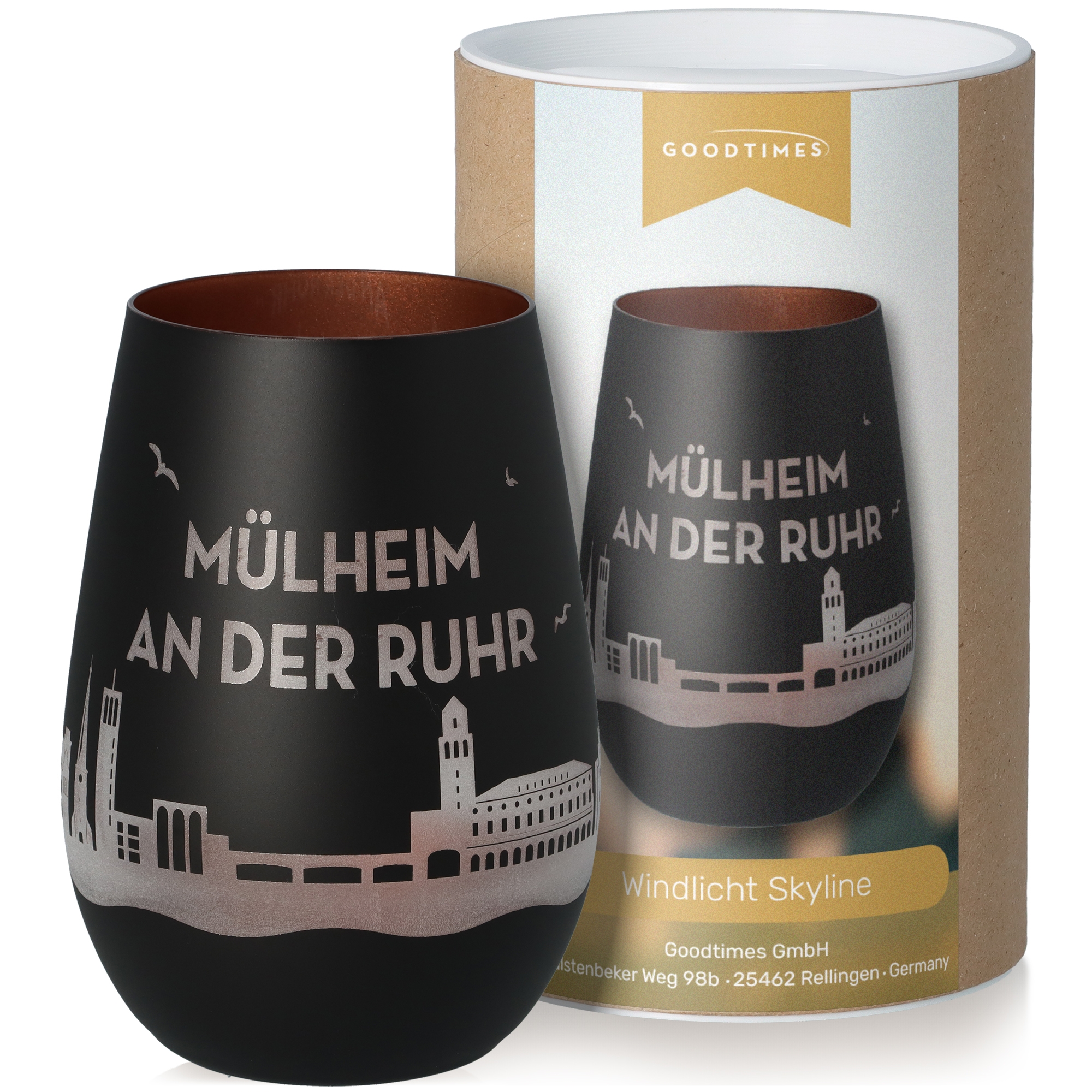 Windlicht Skyline Mülheim an der Ruhr Krug, Töpferei