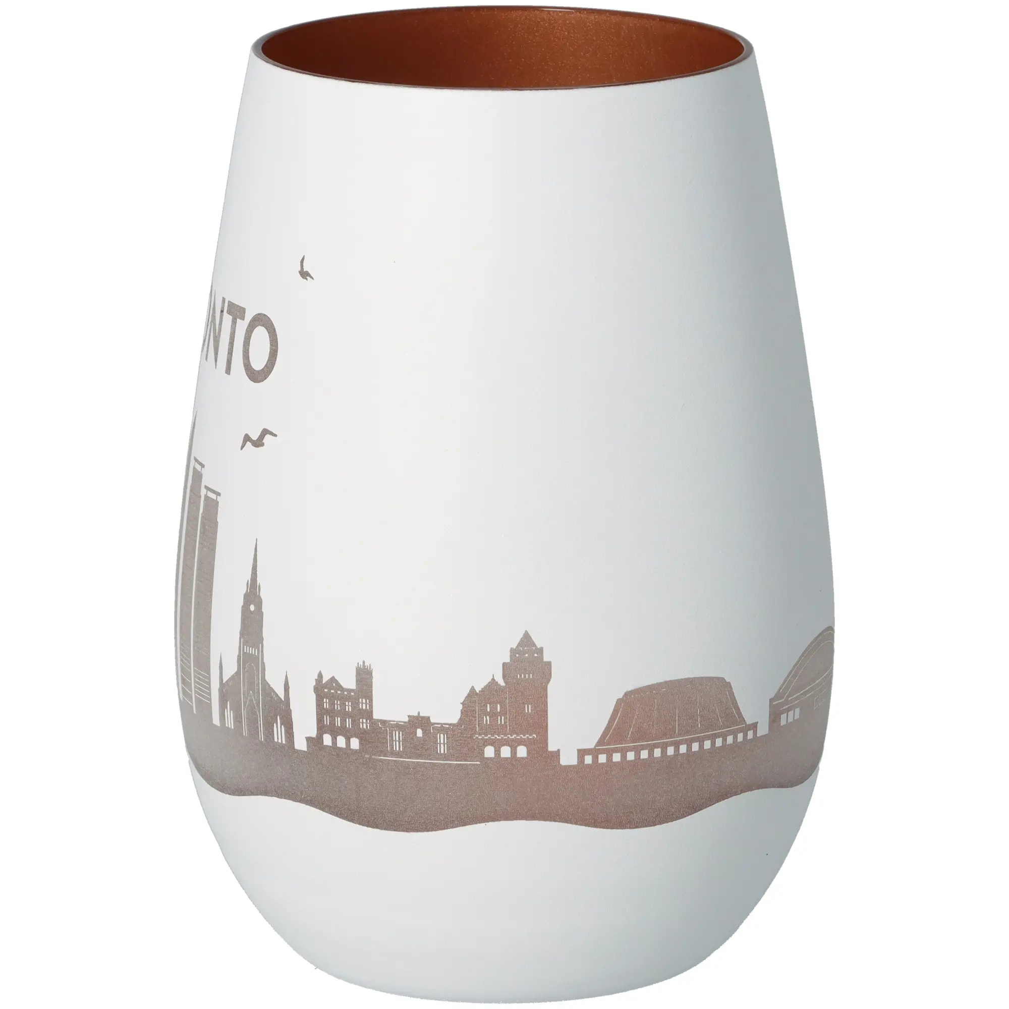 vase, keramik, weiß, städteansicht, braune kanten