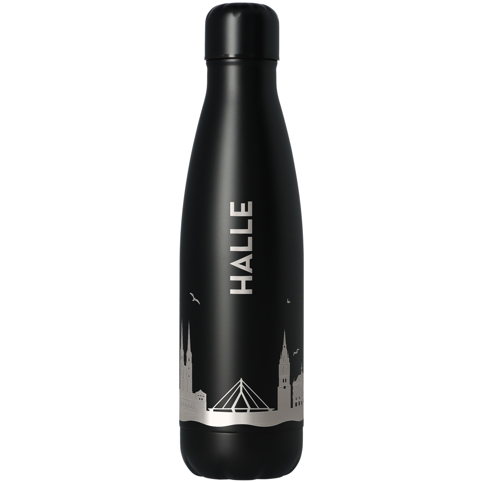 Trinkflasche Skyline Halle Flasche, Wasserflasche, Shaker