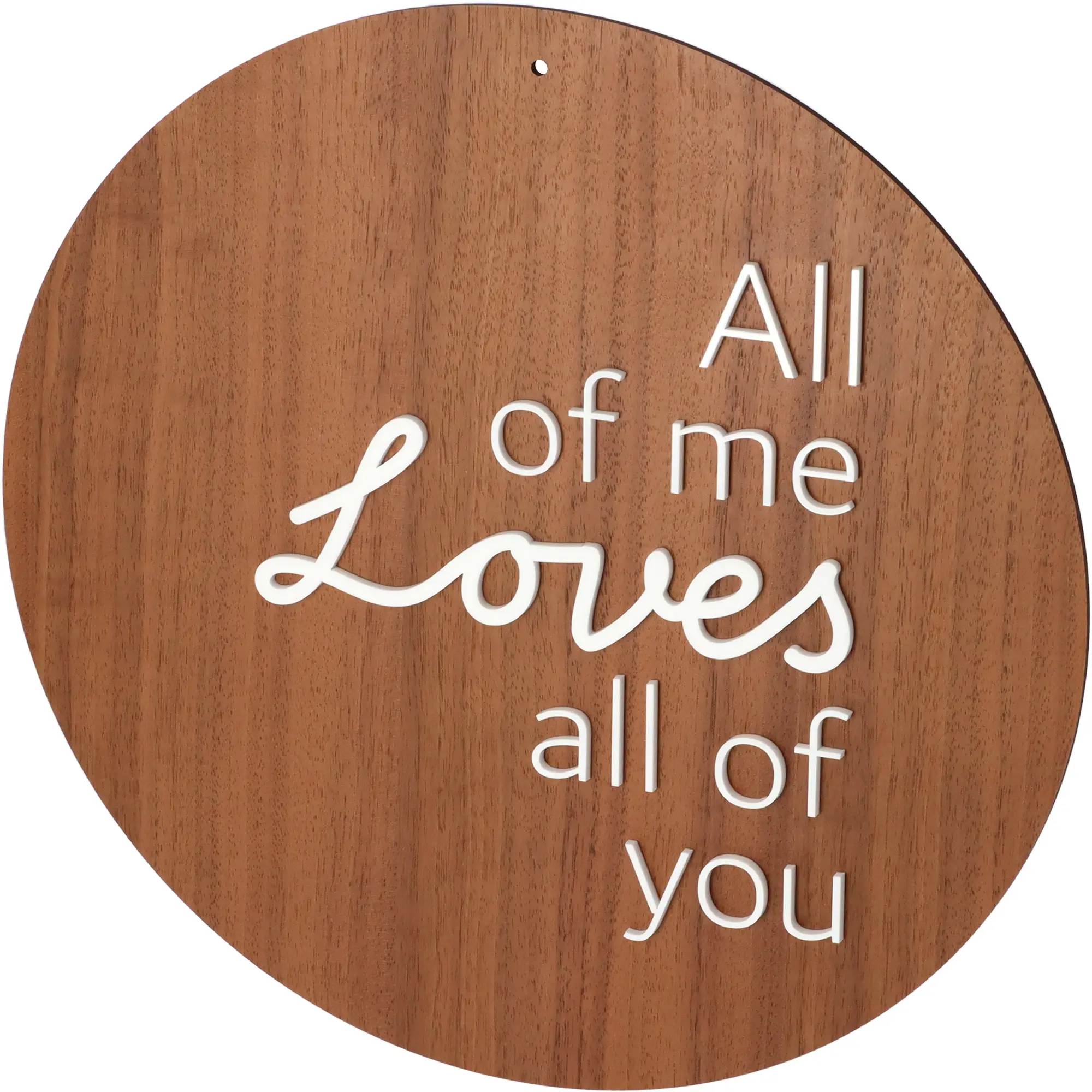 Schild "All of me Loves all of you"