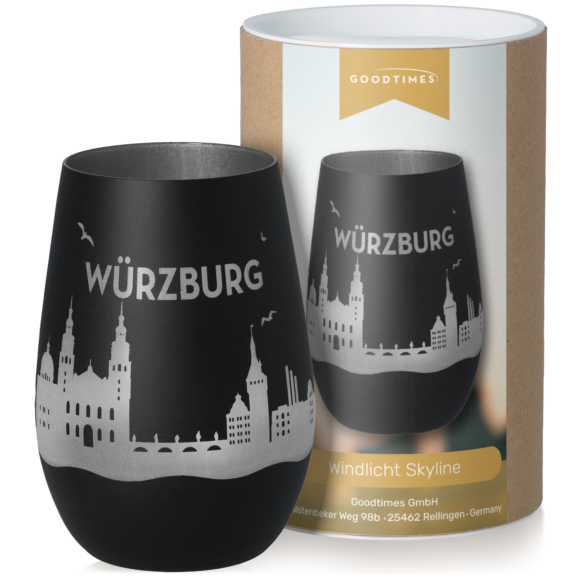 Windlicht Skyline Würzburg Krug, Töpferei