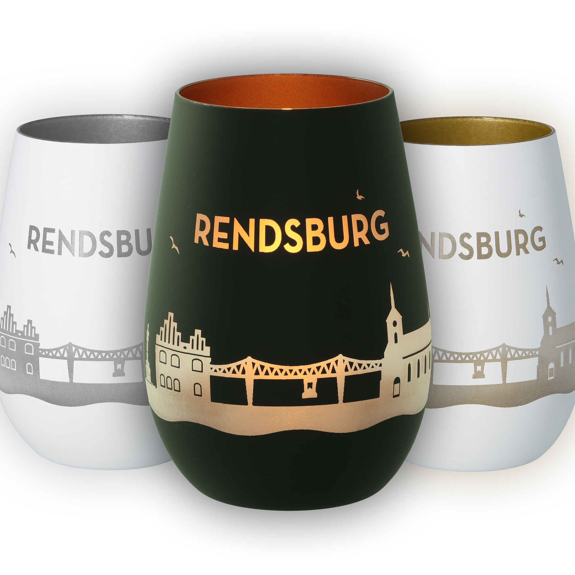 Windlicht Skyline Rendsburg Krug, Töpferei, Tasse