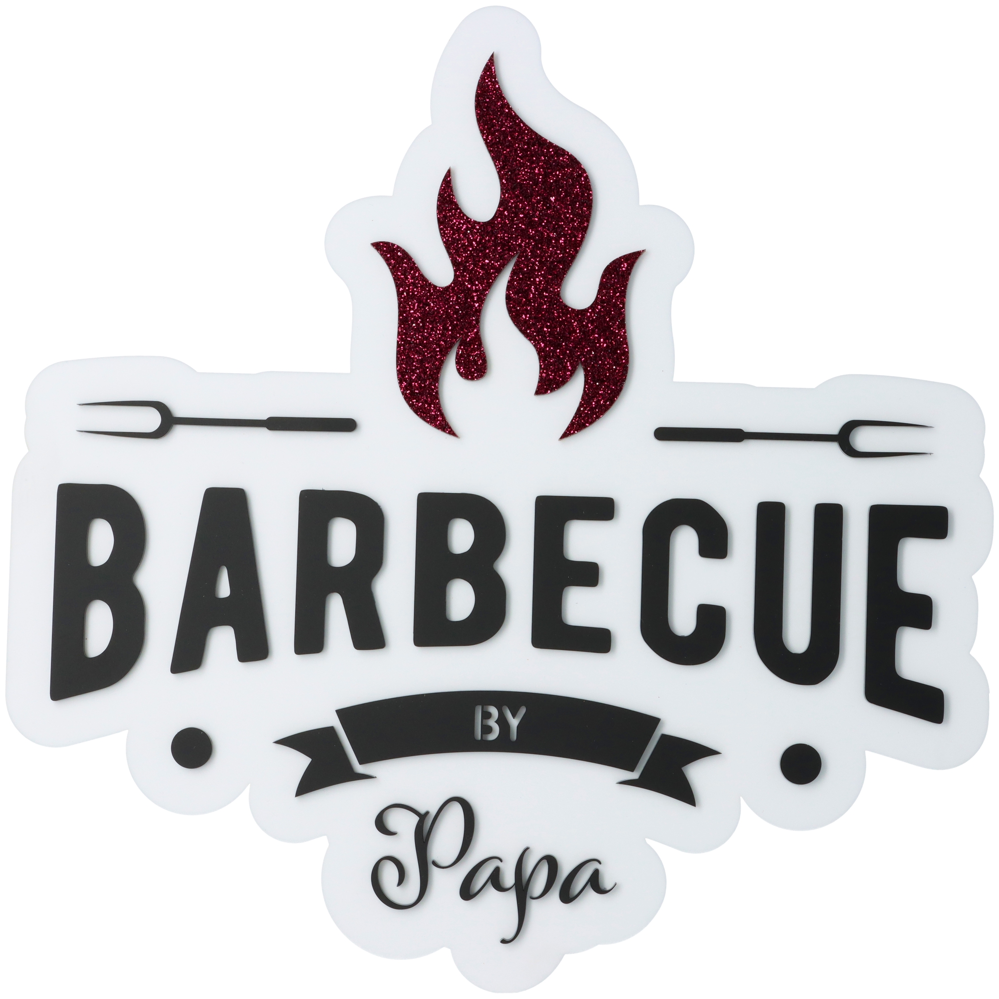 Schild "BARBECUE BY" Logo