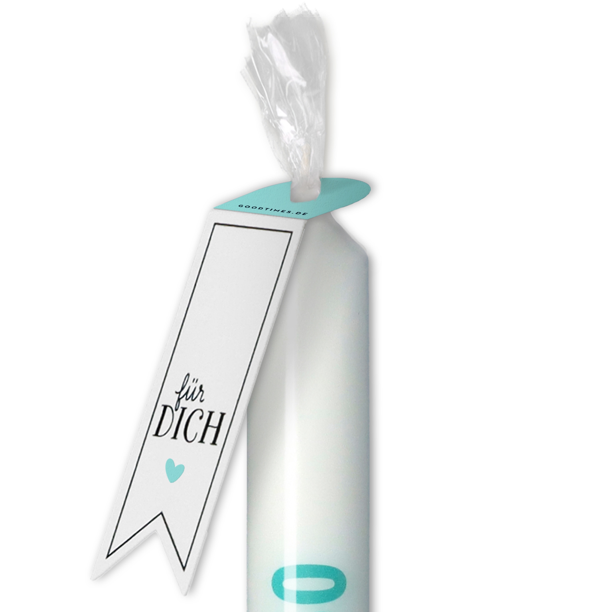 Stabkerze "Etwa 50" Türkis Stabkerze "Etwa 50" Türkis