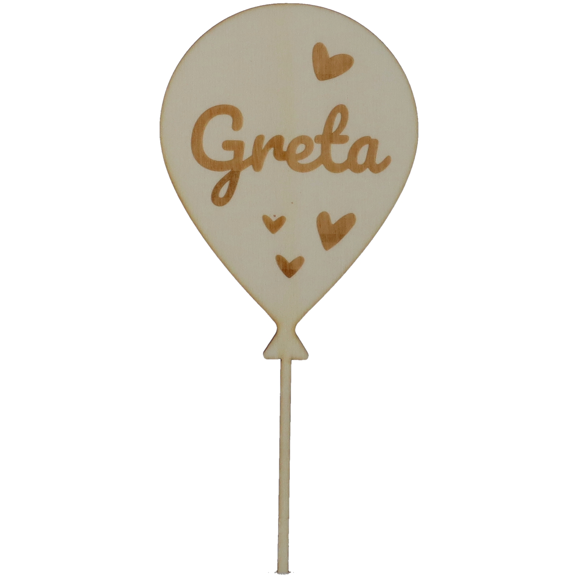 Cake Topper Ballon mit Herzen