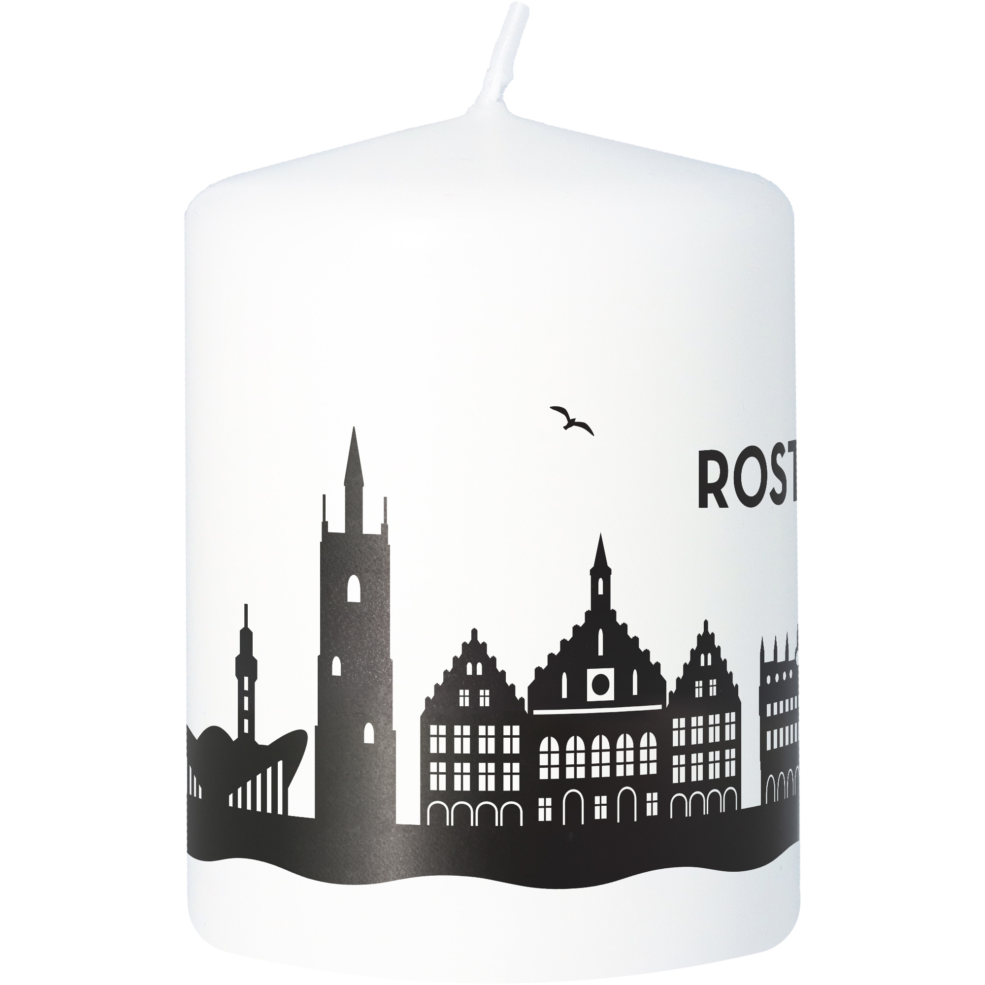Stumpenkerze Skyline Rostock Stumpenkerze Skyline Rostock
