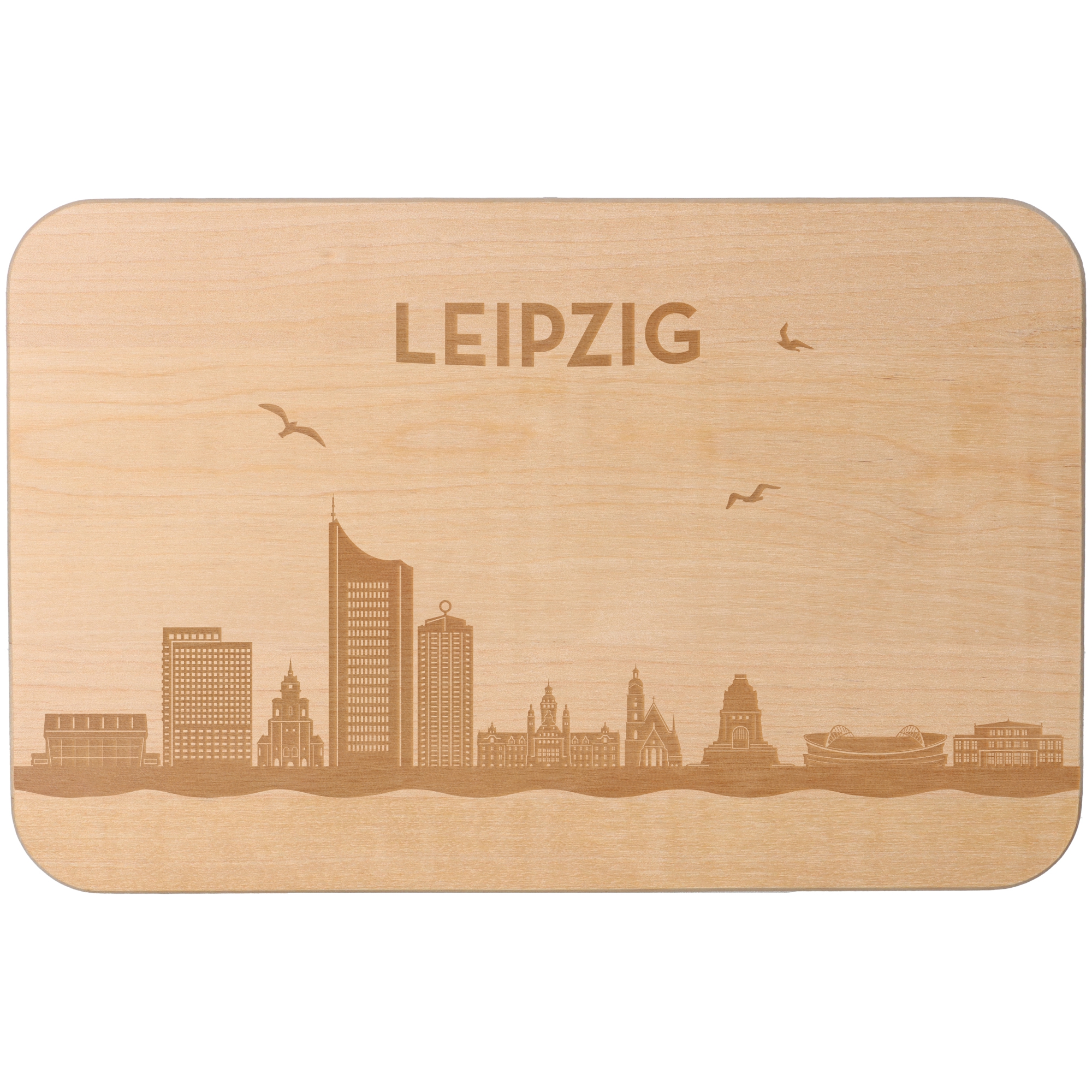 Frühstücksbrett Skyline Leipzig Frühstücksbrett Skyline Leipzig