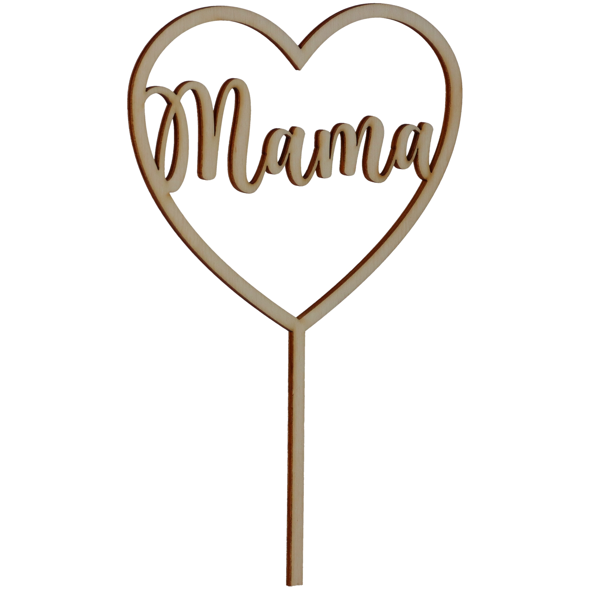 Cake Topper "Mama" klein aus Holz