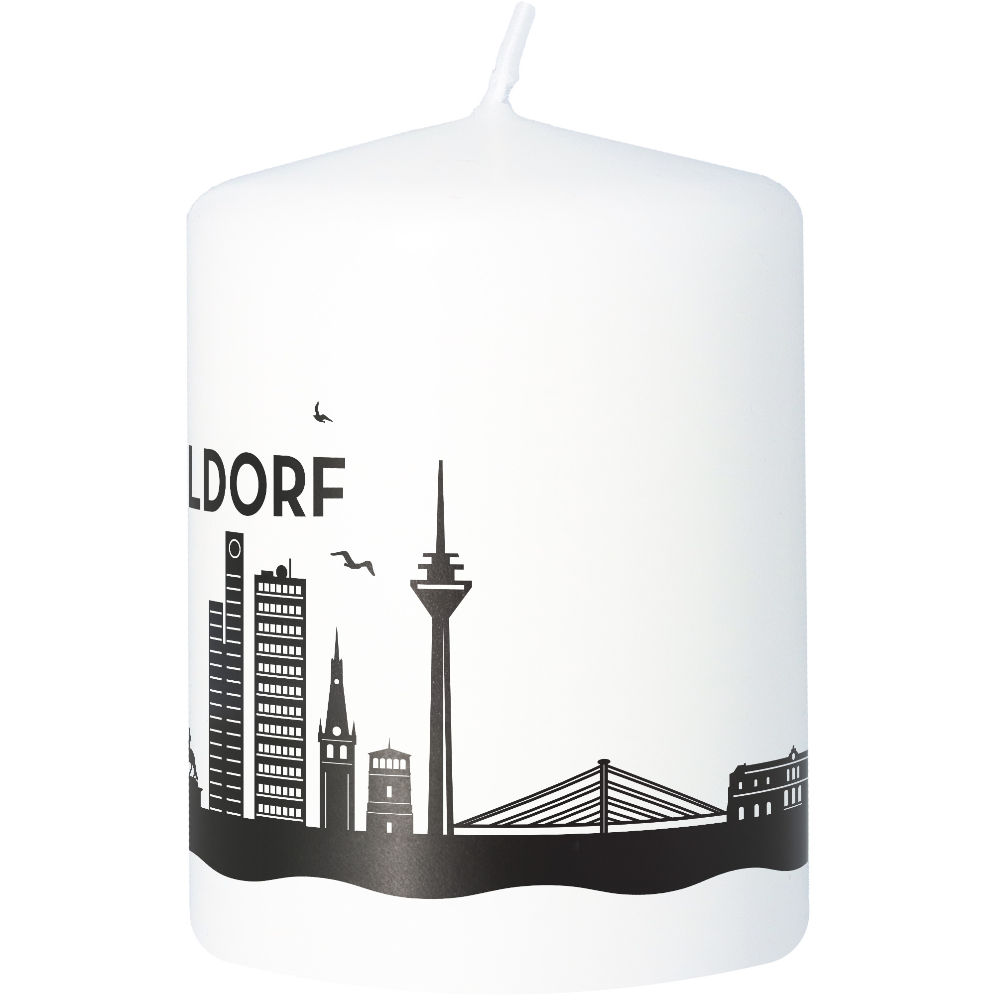 Stumpenkerze Skyline Düsseldorf Stumpenkerze Skyline Düsseldorf