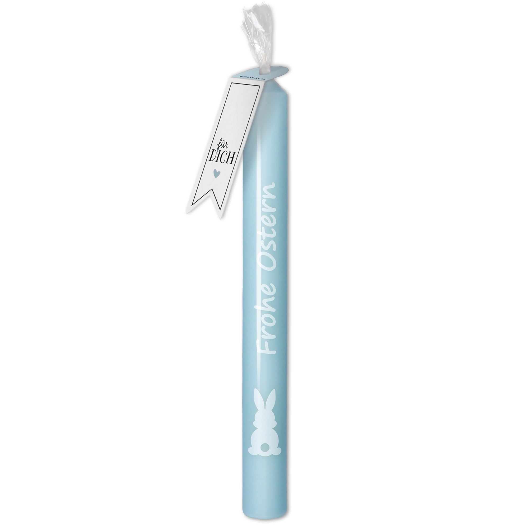 Stabkerze Hellblau "Frohe Ostern" Stabkerze Hellblau "Frohe Ostern"