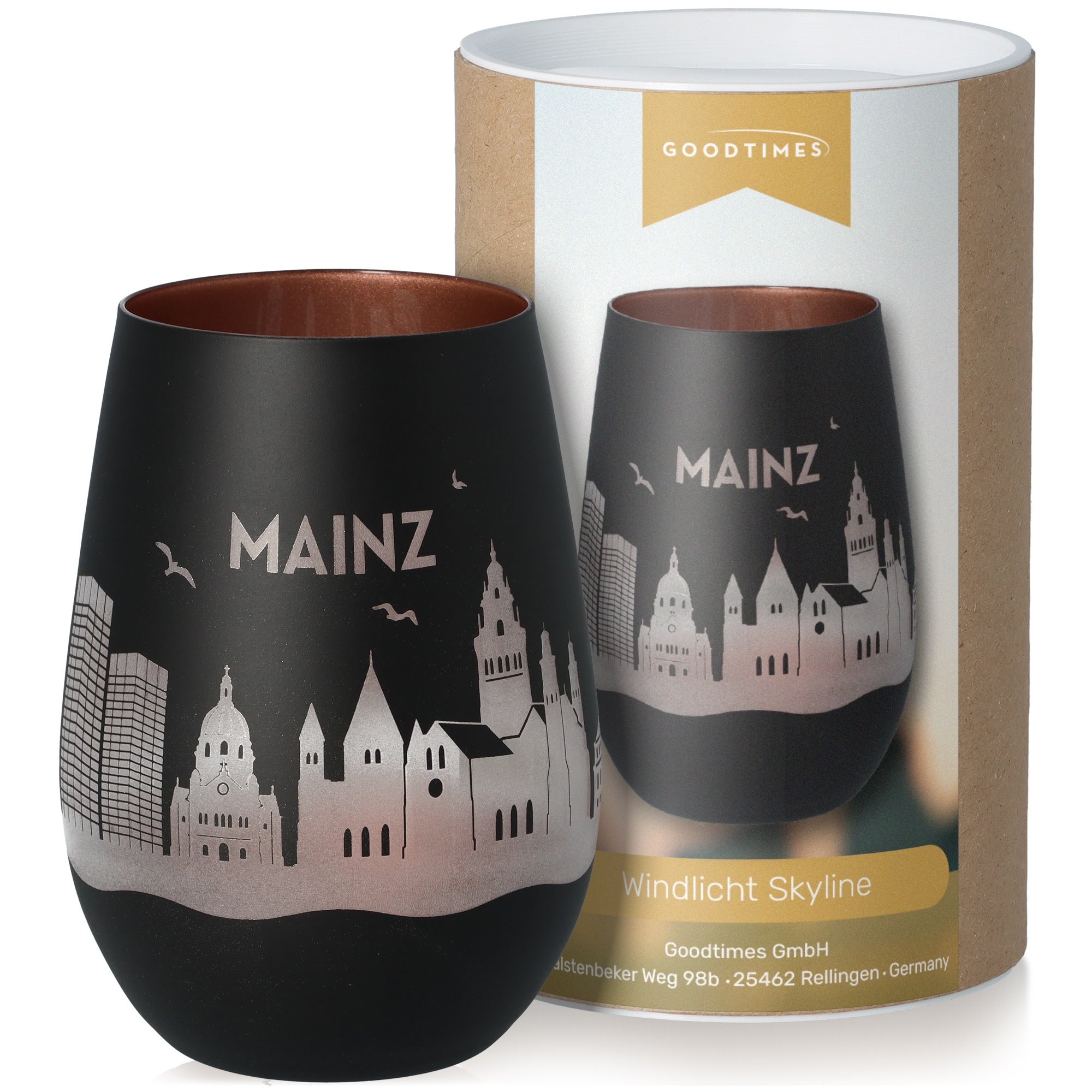 Windlicht Skyline Mainz Töpferei, Krug