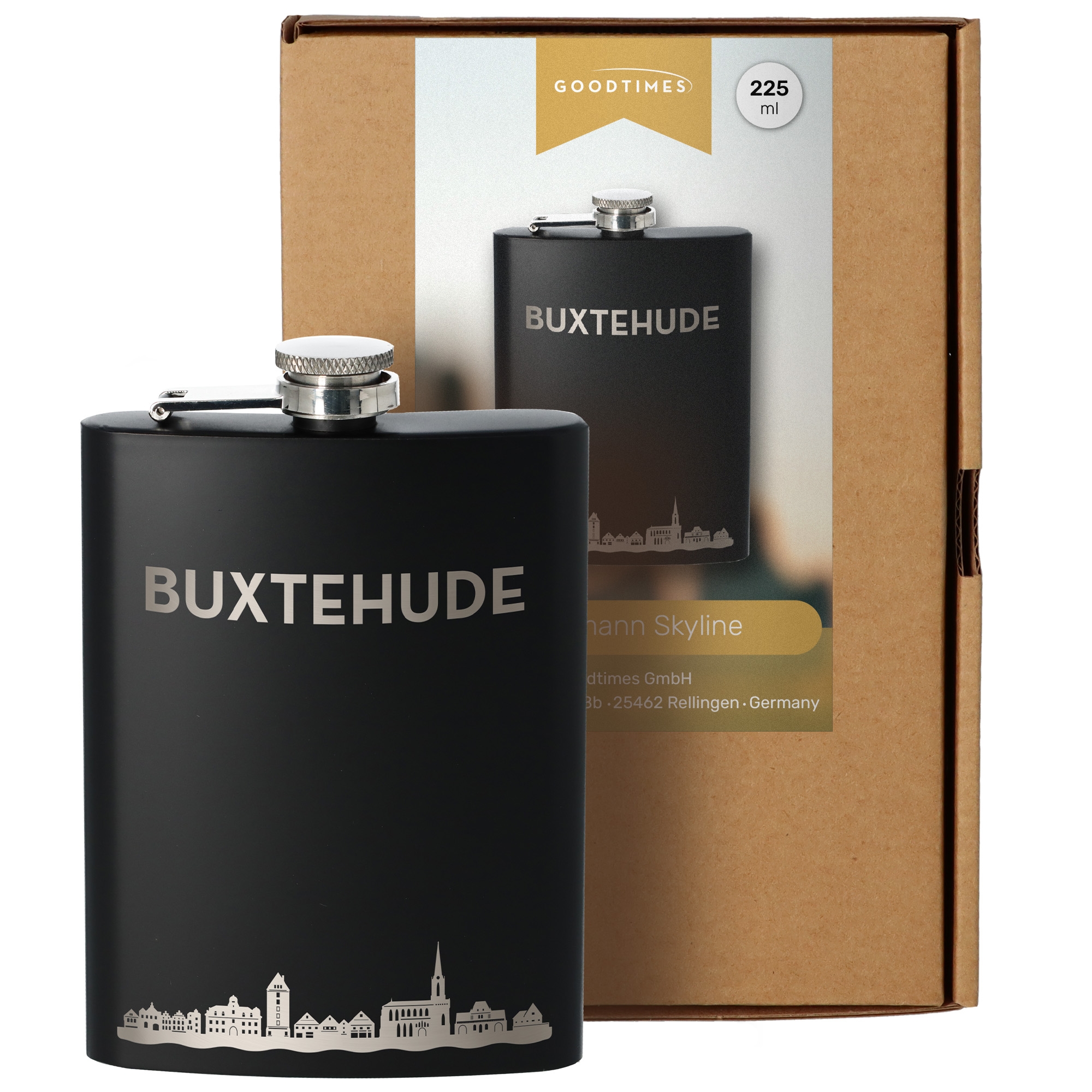 Flachmann Skyline Buxtehude Flasche, Kosmetik, Parfüm