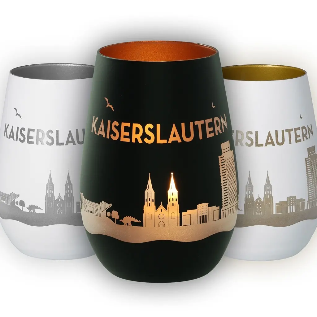 Kühlschrankmagnet?, Kreisel?, Kaiserslautern, Stadtansicht, Korkfarben innen gold?