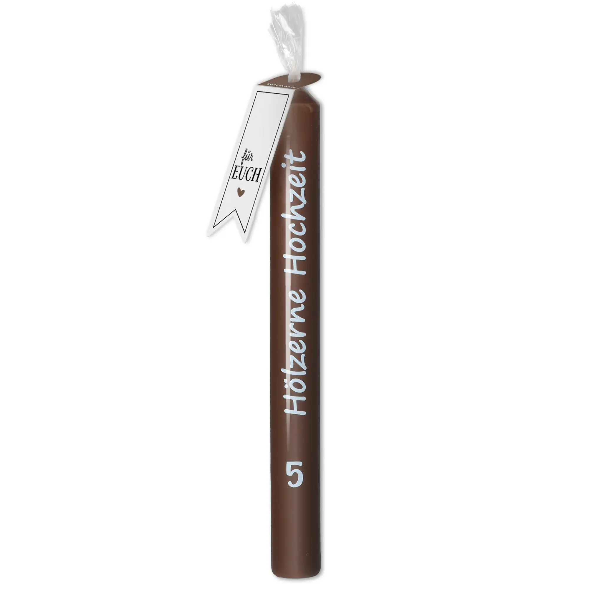 Stabkerze "Hölzerne Hochzeit"