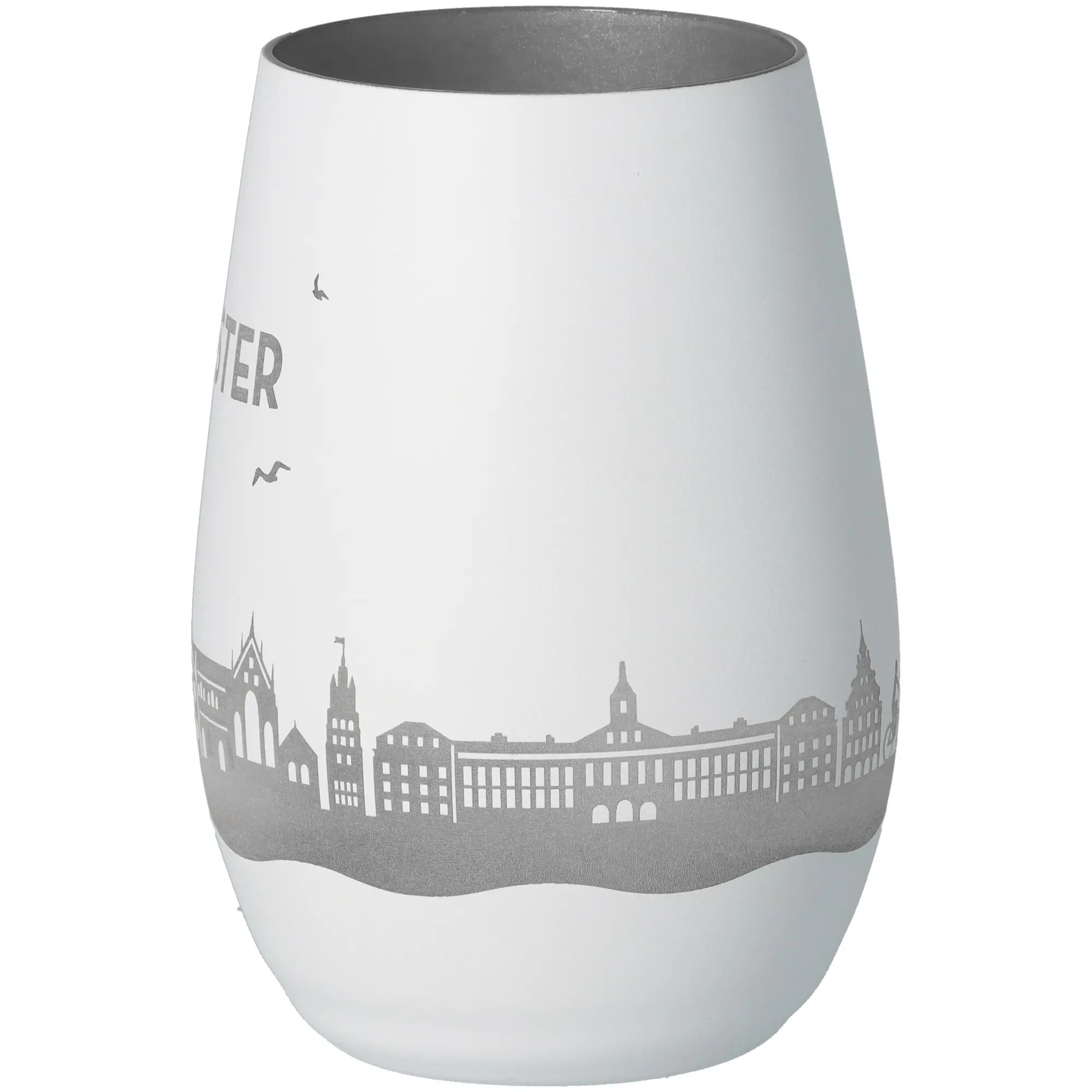 vase, weiß, Stadt-Skyline, Graffiti-Muster, Keramik