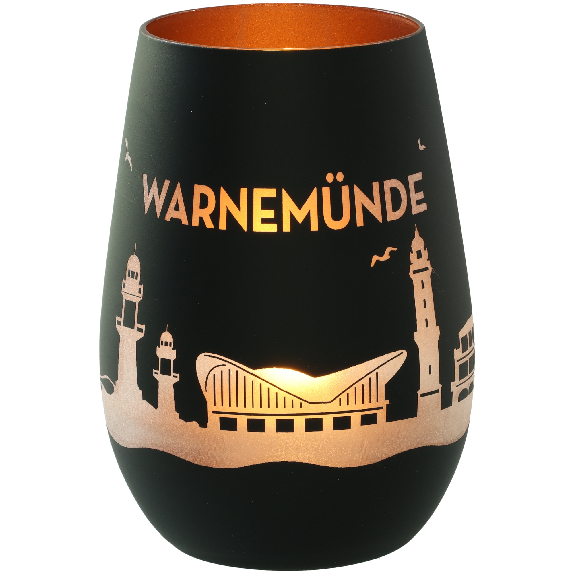 Windlicht Skyline Warnemünde Krug, Töpferei