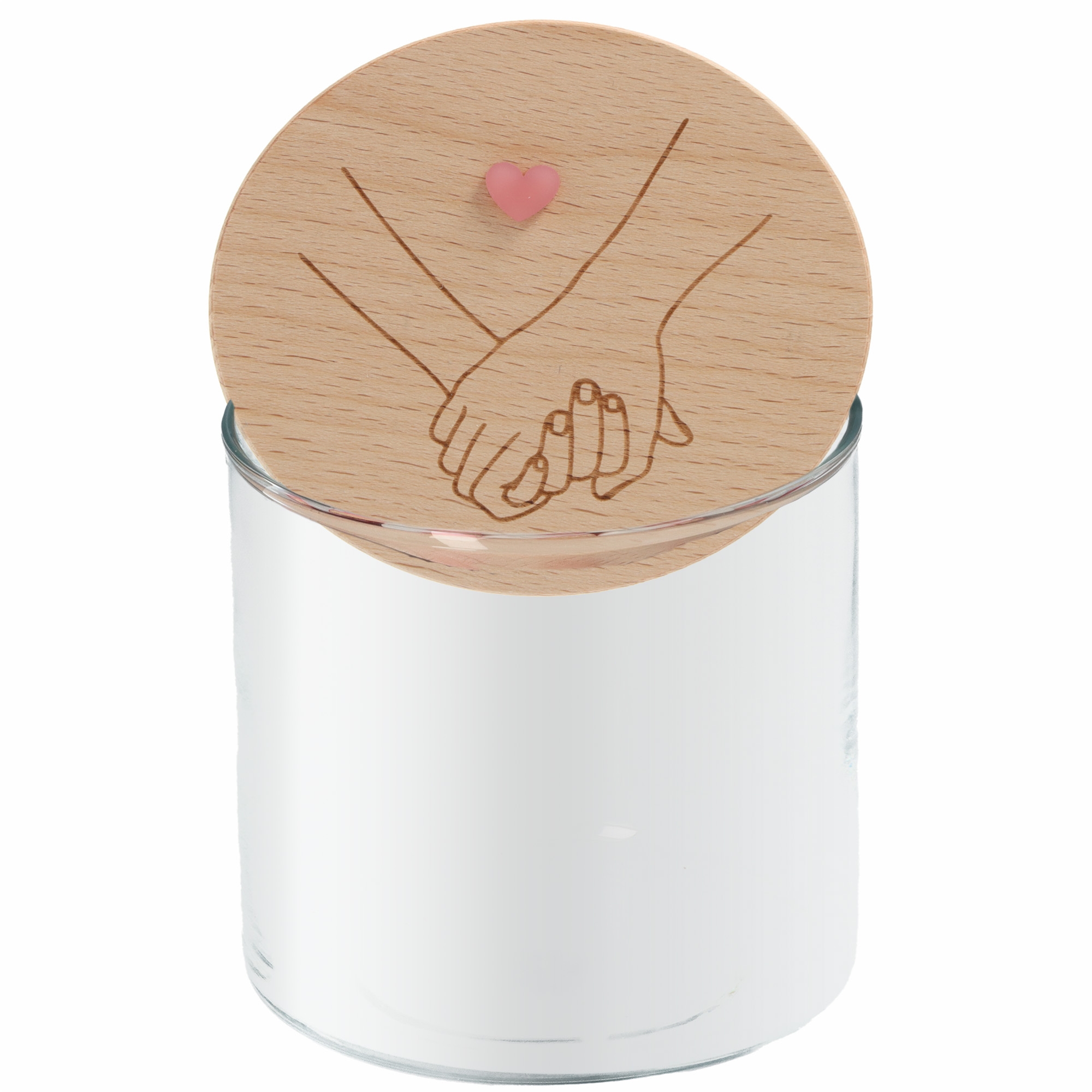 holz, verlobungsschachtel, glasbehälter, übergabe, herzmotiv