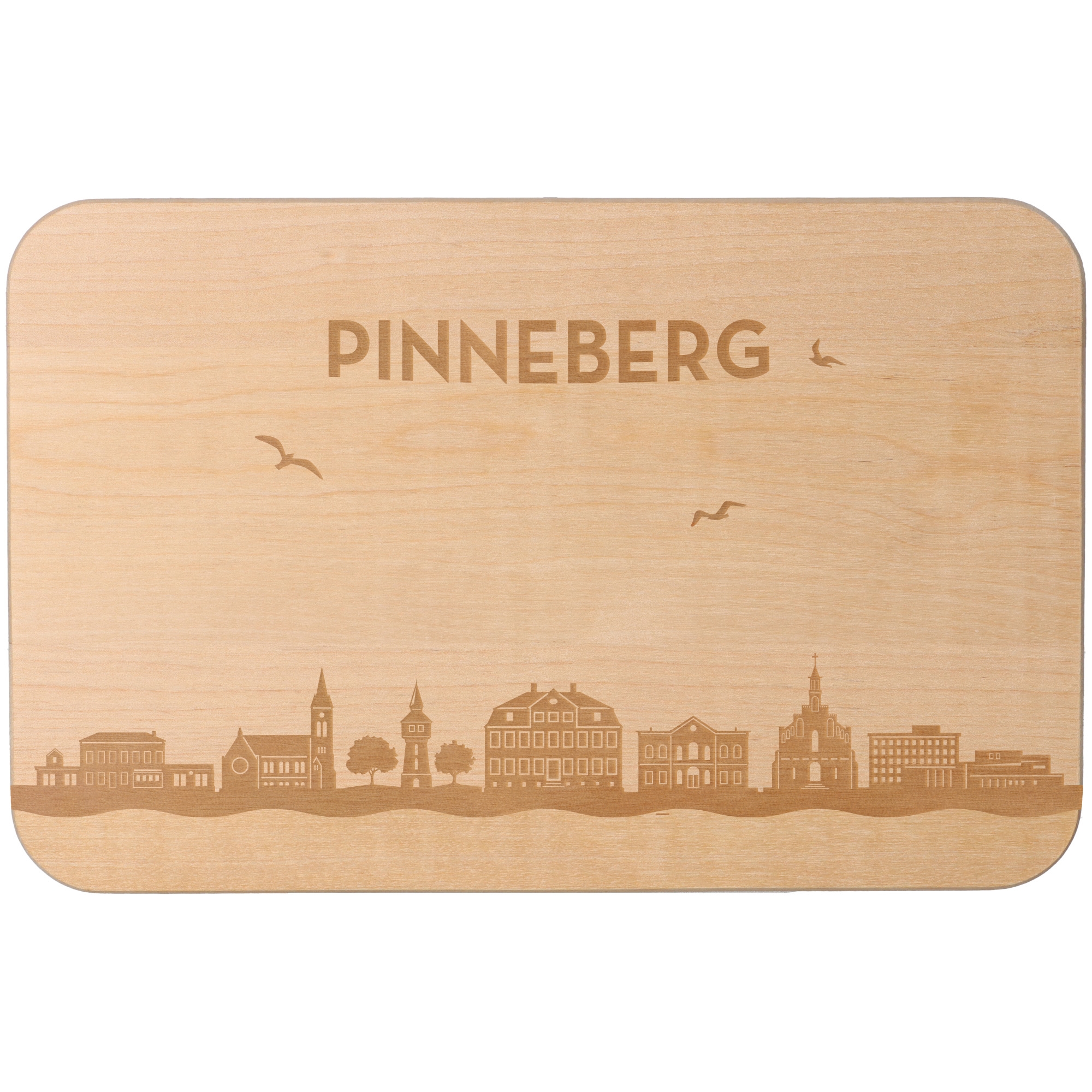 Frühstücksbrett Skyline Pinneberg Holz, Sperrholz, Matte