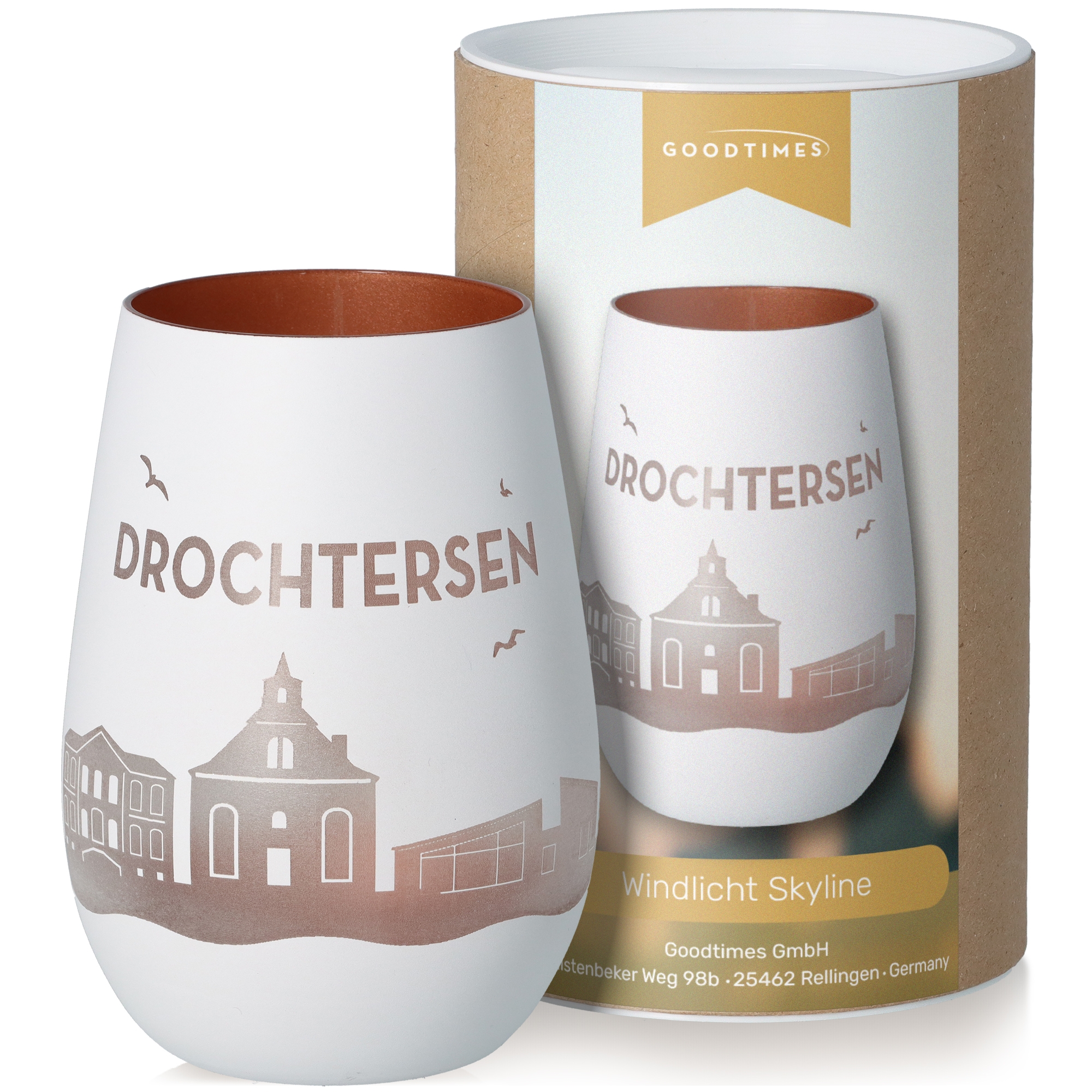 Windlicht Skyline Drochtersen Töpferei, Krug, Tasse, Kunst, Porzellan