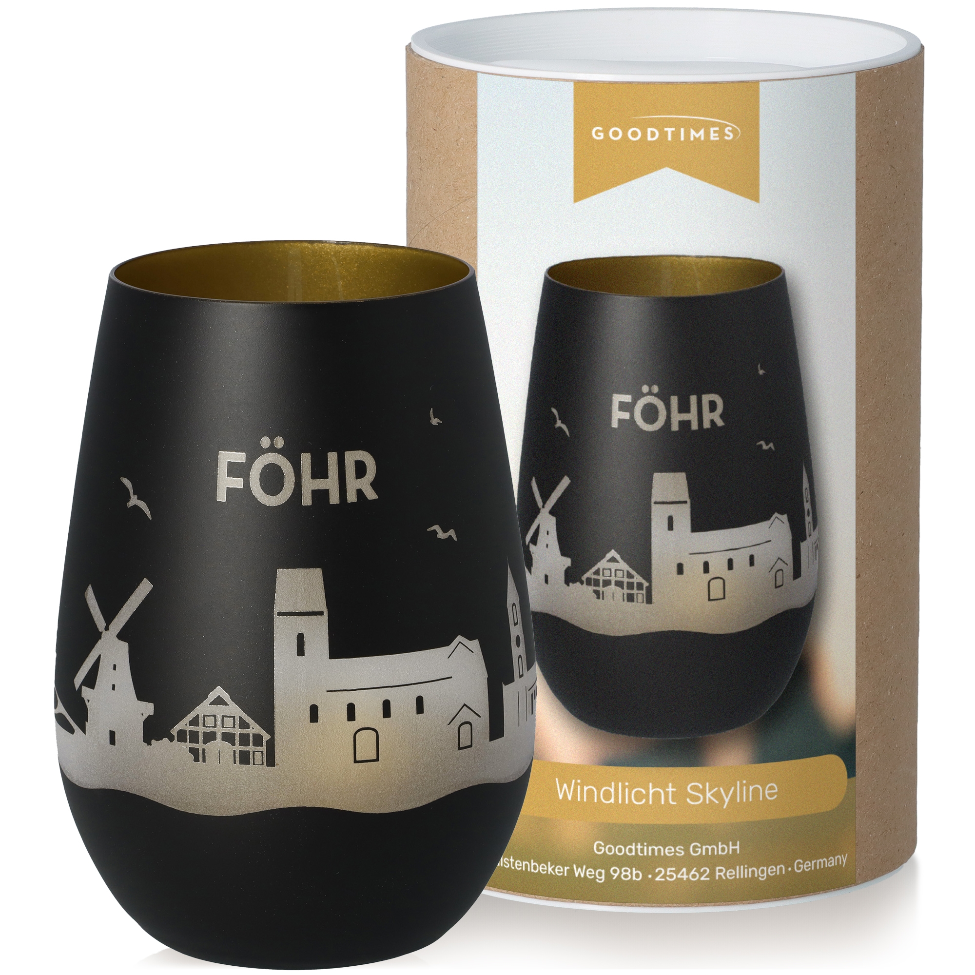 Windlicht Skyline Föhr Krug, Töpferei, Tasse