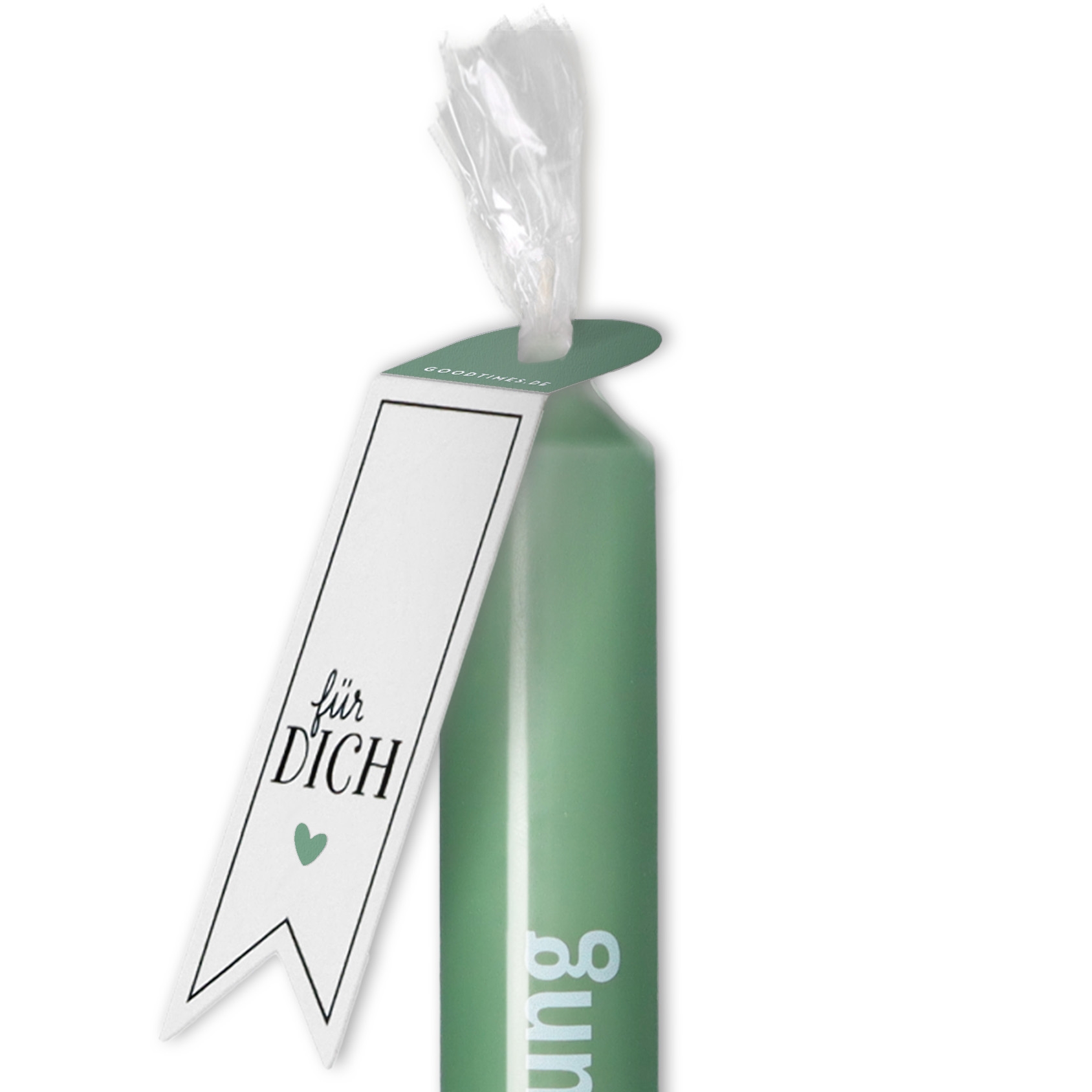 Stabkerze Smaragd "Alles Liebe zur Firmung" Stabkerze Smaragd "Alles Liebe zur Firmung"