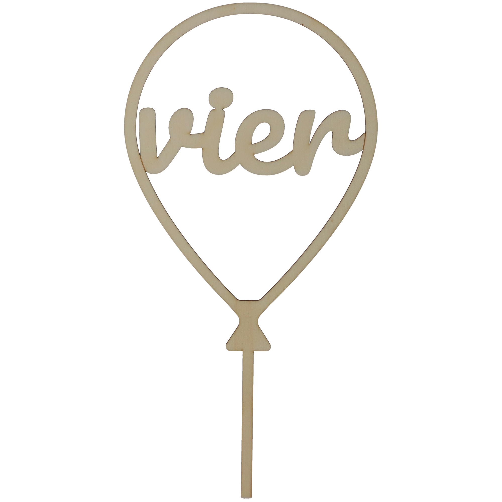 Cake Topper Ballon mit Sternen Zahl 4 Cake Topper Ballon mit Sternen Zahl 4