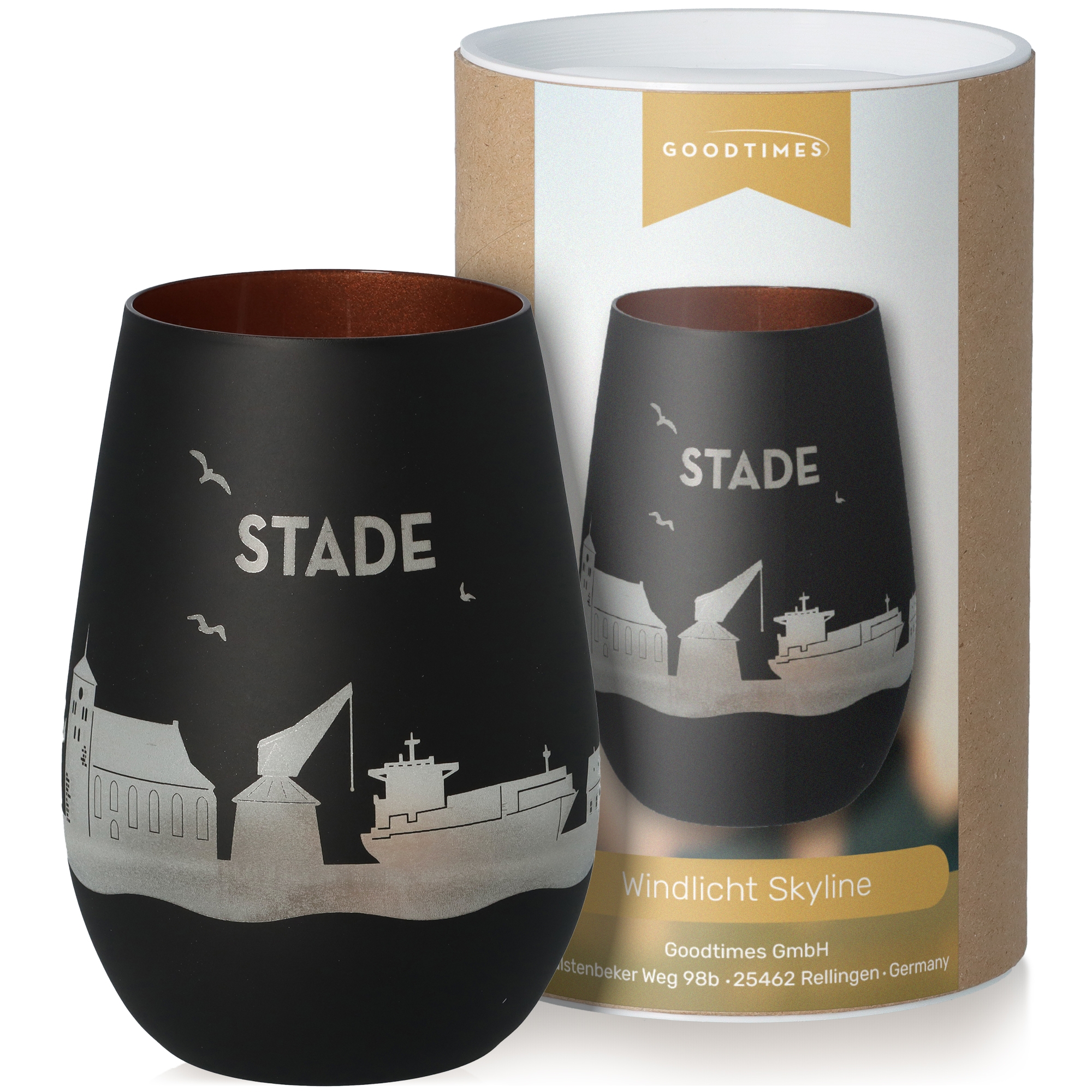 Windlicht Skyline Stade Krug, Töpferei, Vase