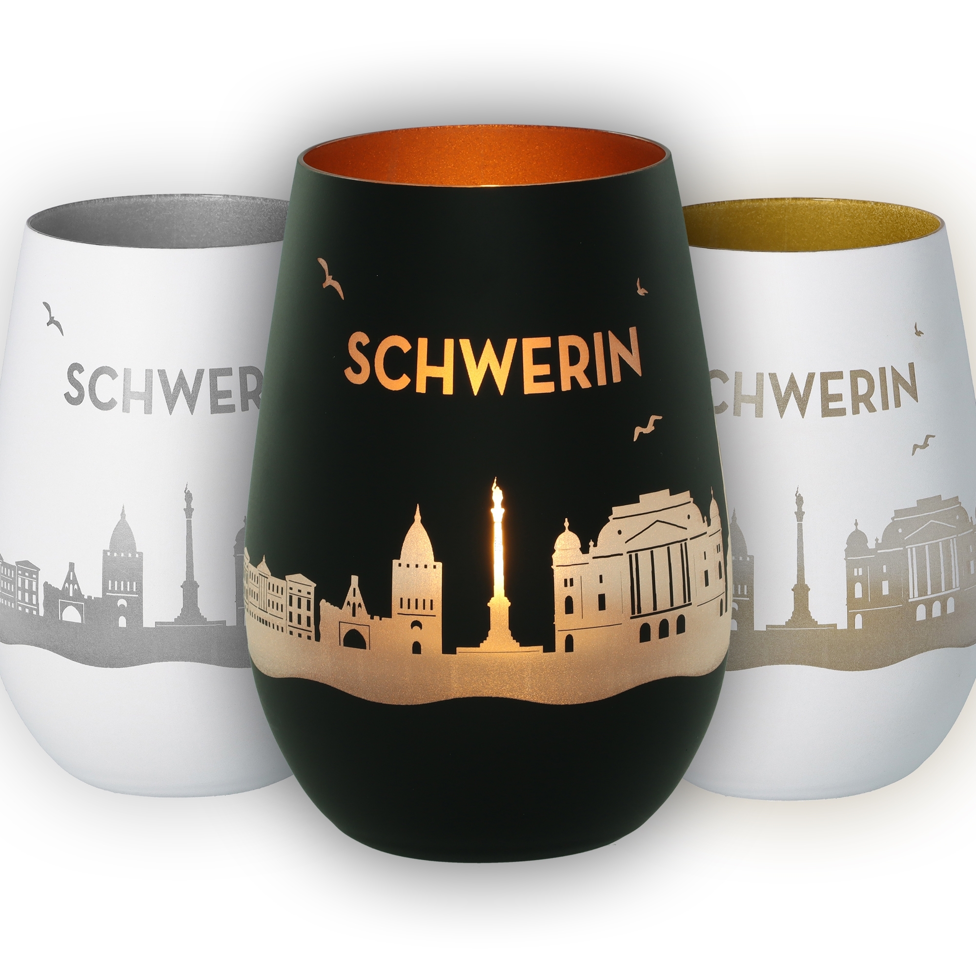 Wein-Glas, Schwerin, Becher, Skulptur-Glas, Ornament-Glas