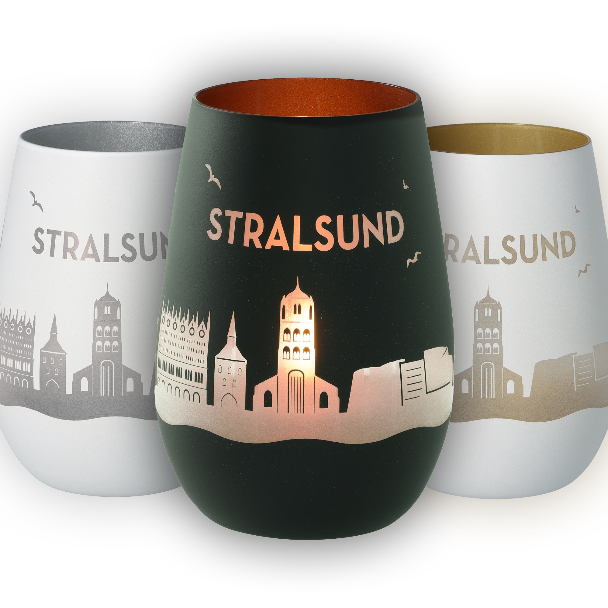 Windlicht Skyline Stralsund Töpferei, Tasse, Krug