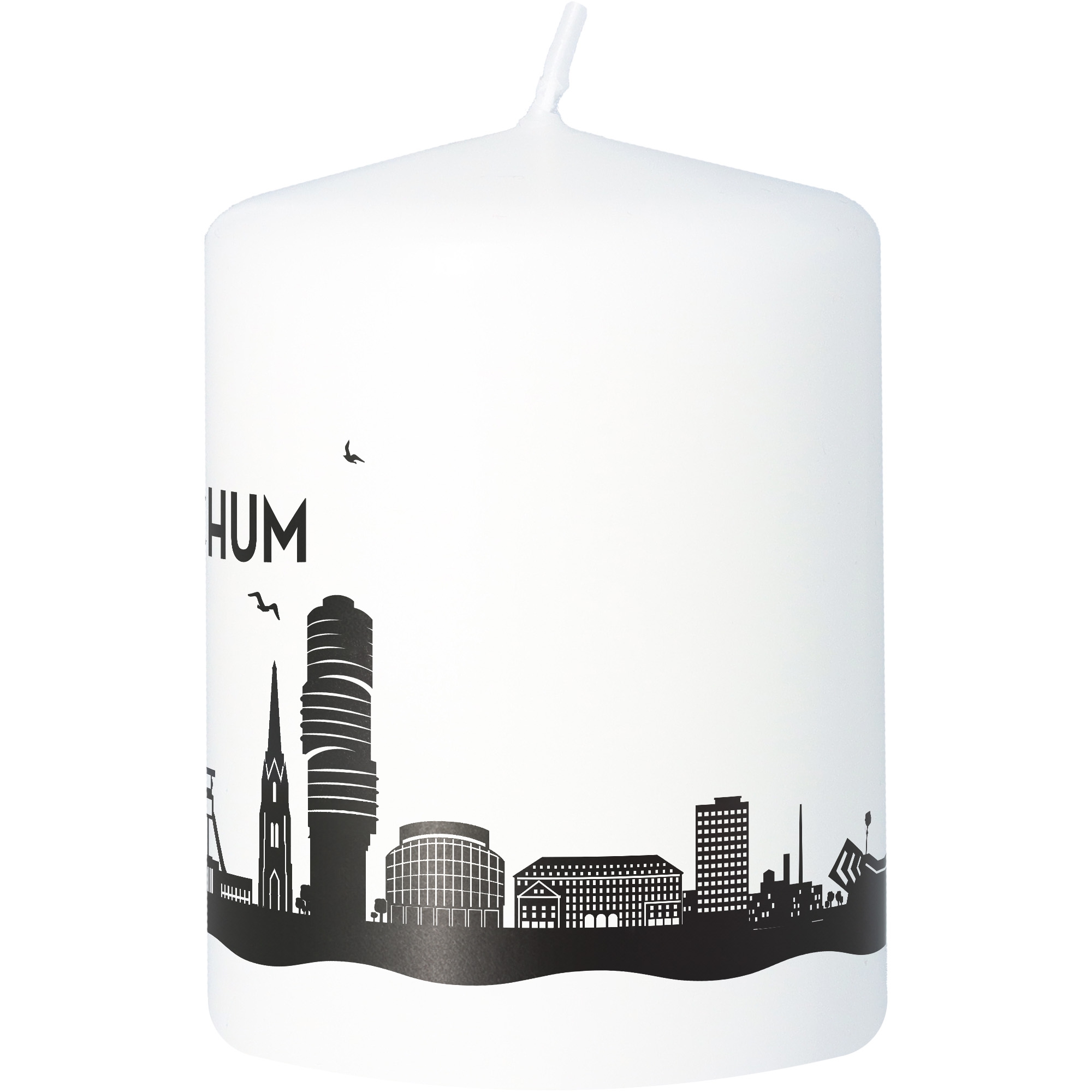 Stumpenkerze Skyline Bochum Stumpenkerze Skyline Bochum