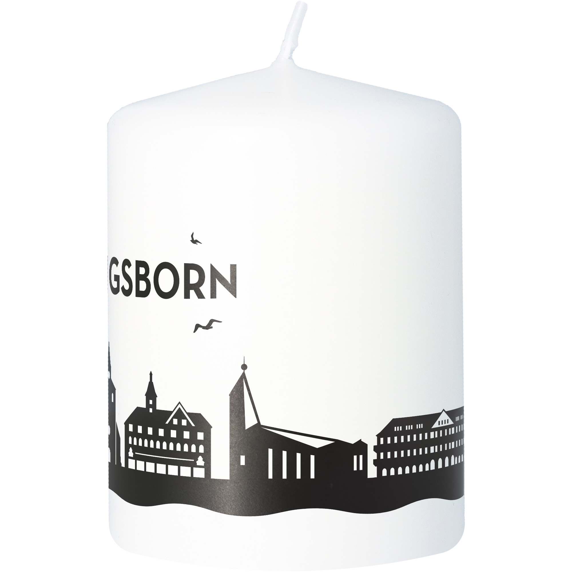 Stumpenkerze Skyline Kühlungsborn Stumpenkerze Skyline Kühlungsborn