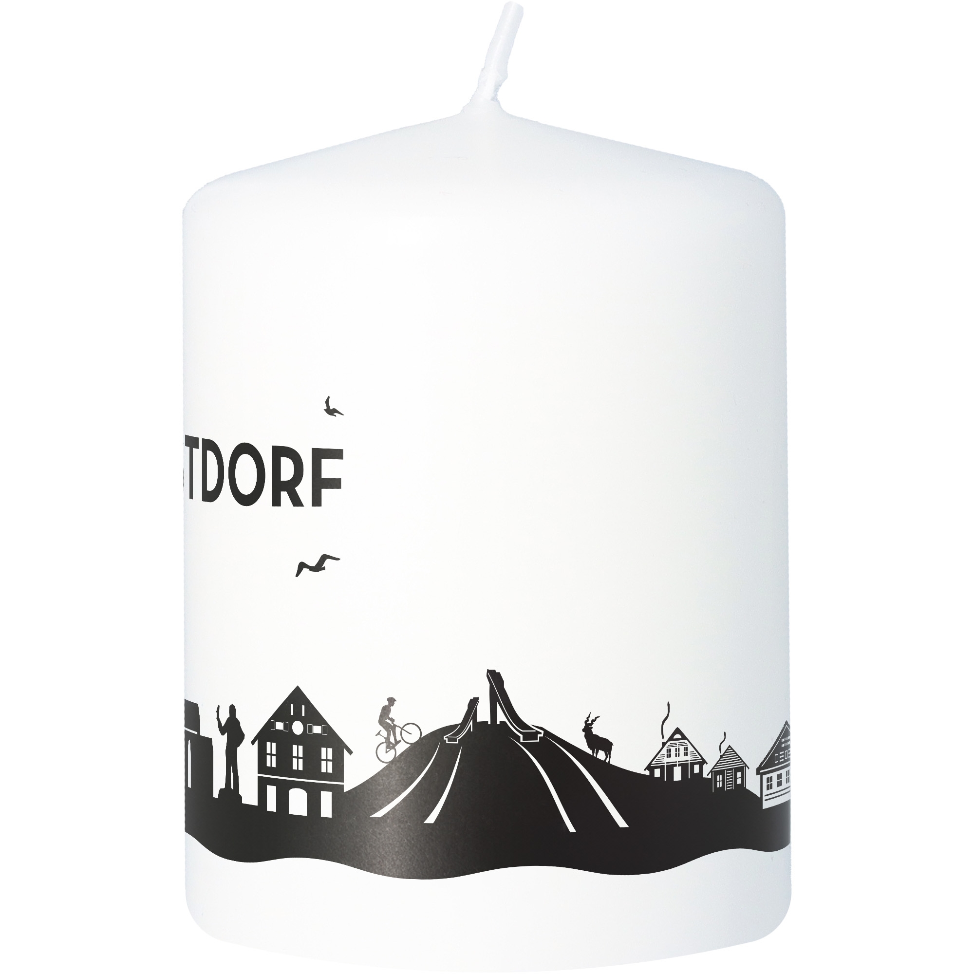 Stumpenkerze Skyline Oberstdorf Kerze, Person