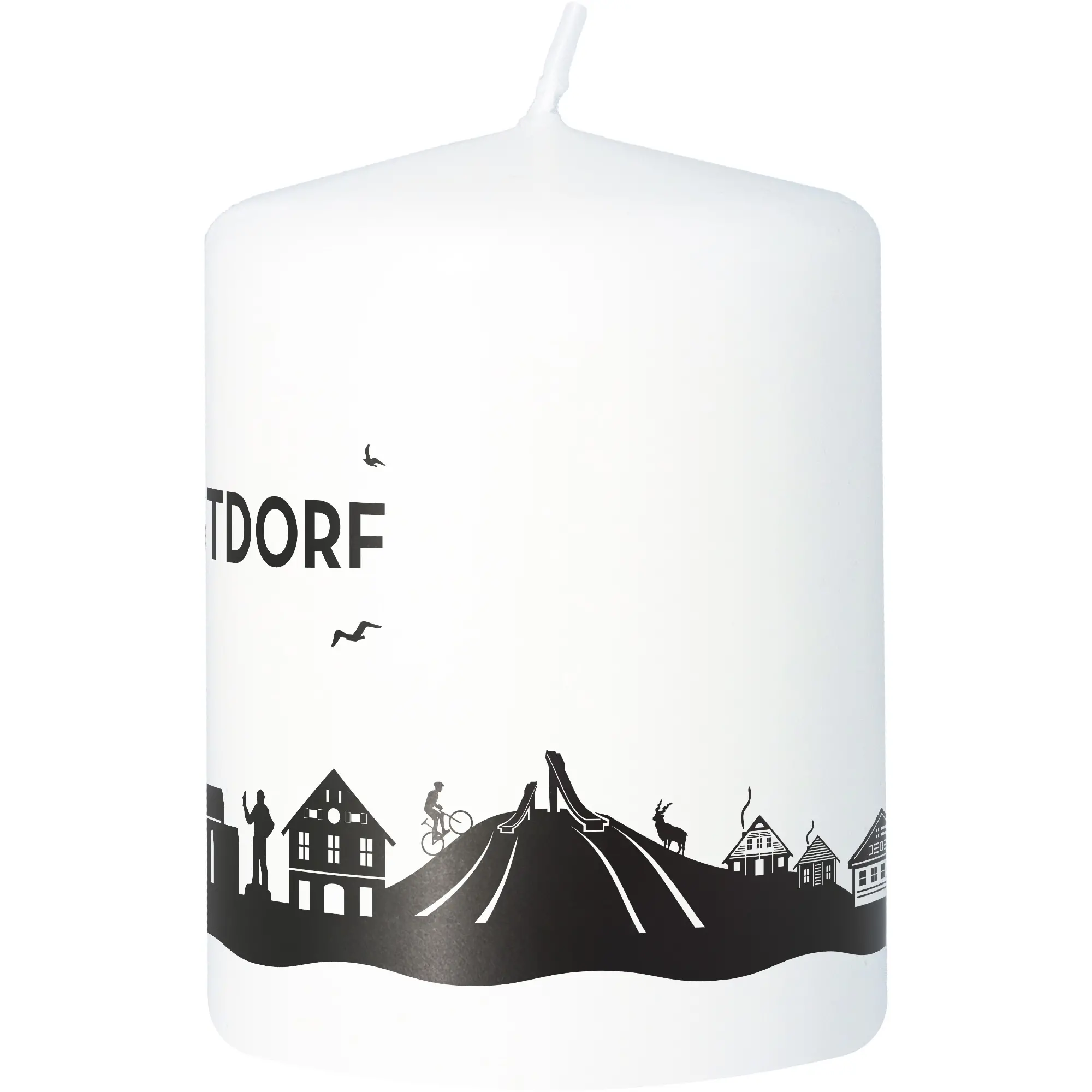 Stumpenkerze Skyline Oberstdorf Kerze, Person