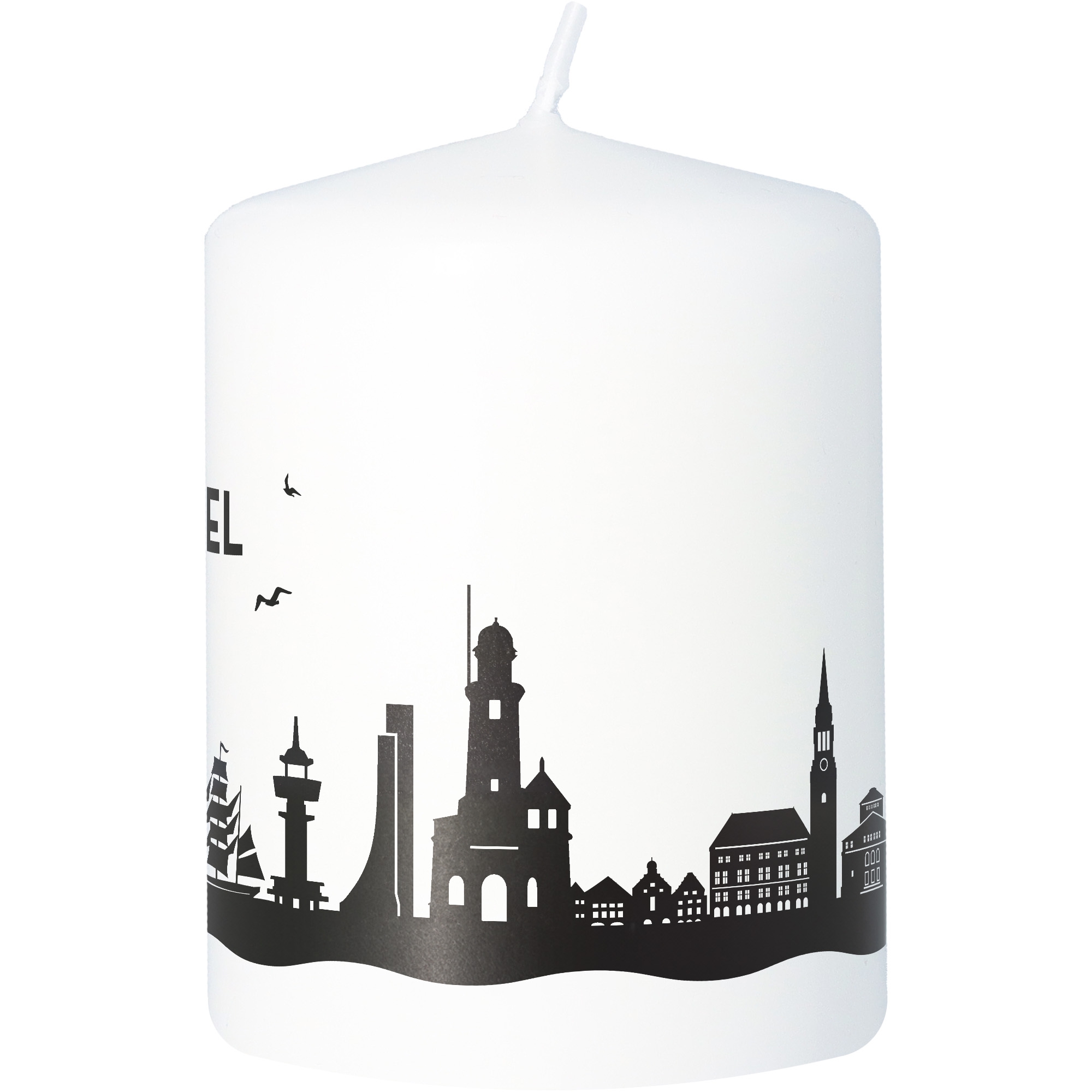 Stumpenkerze Skyline Kiel Stumpenkerze Skyline Kiel