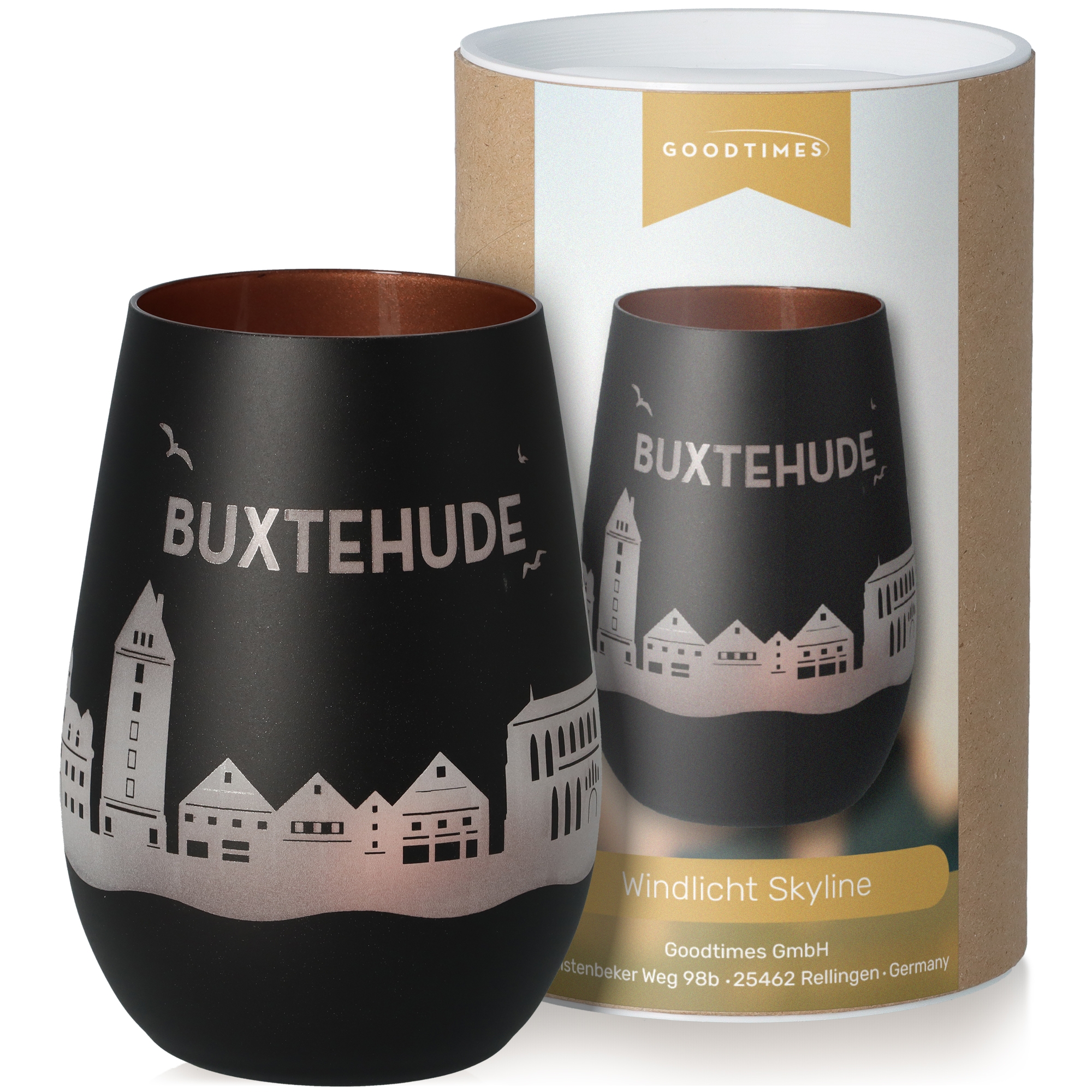 Windlicht Skyline Buxtehude Töpferei, Krug, Tasse