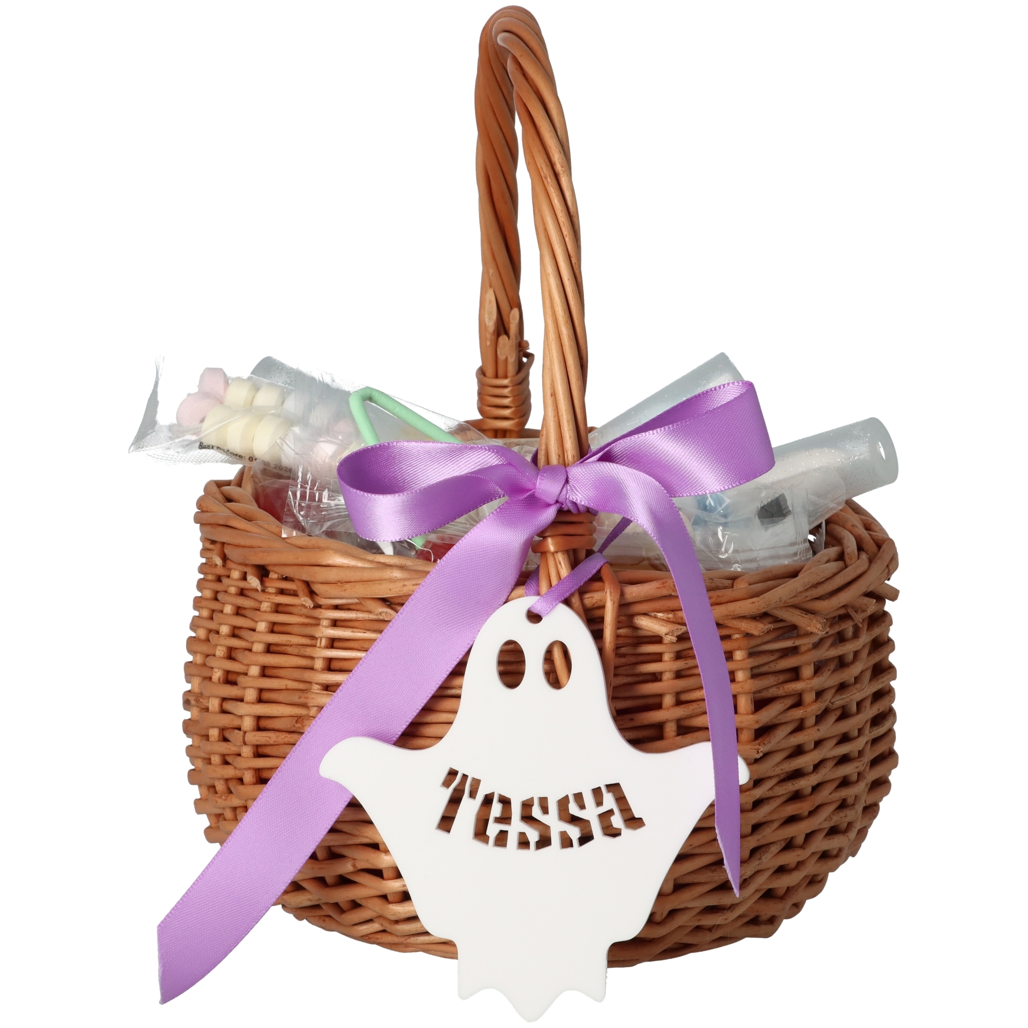Halloweenkörbchen mit Gespenstanhänger Korb