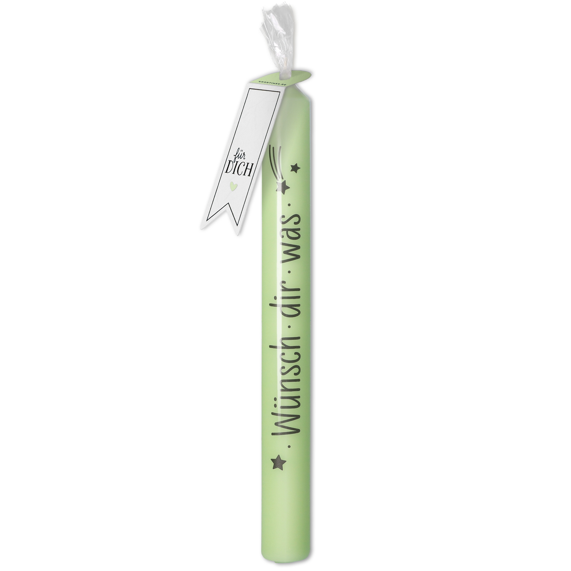 Stabkerze Mintgrün "Wünsch dir was" Stabkerze Mintgrün "Wünsch dir was"