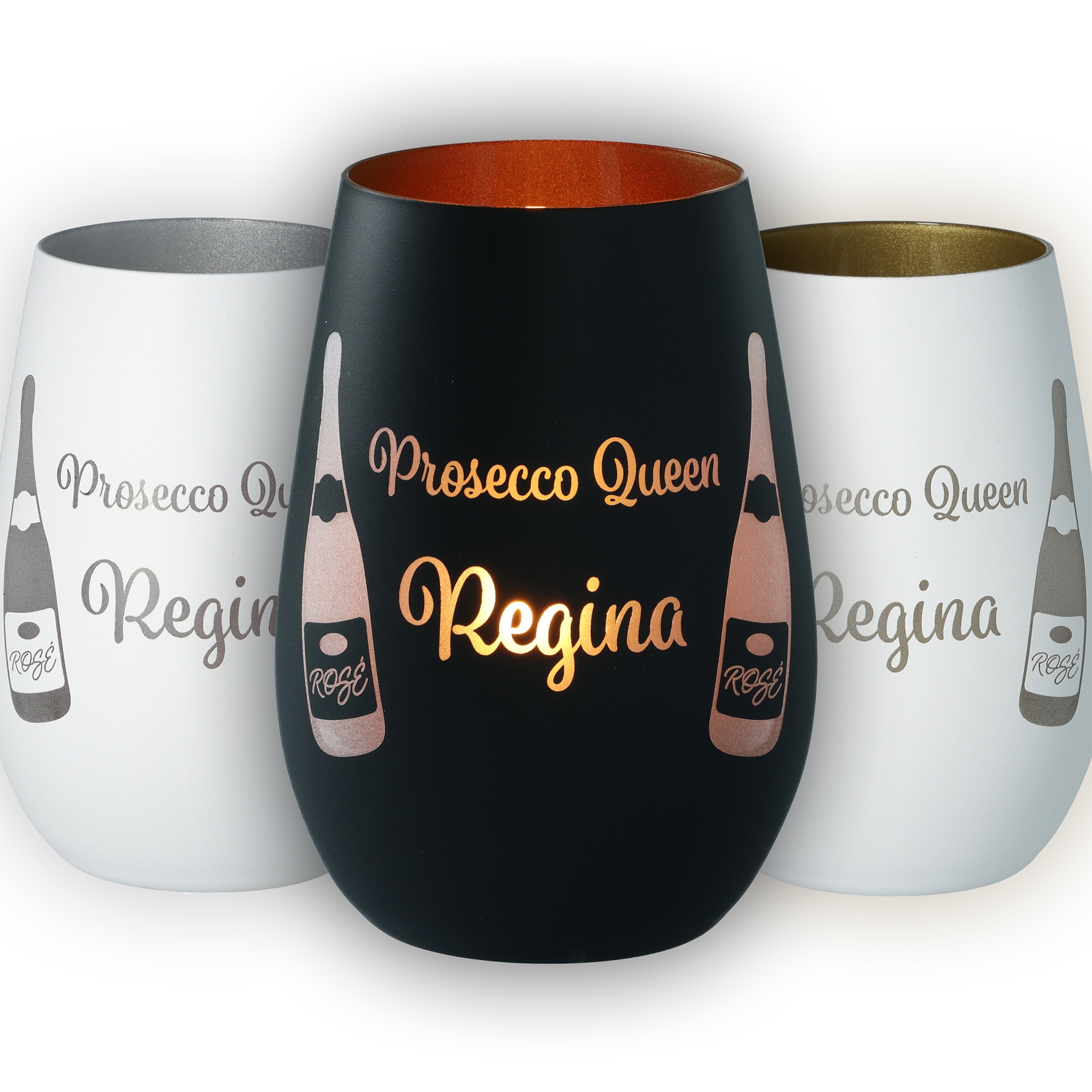 Windlicht "Prosecco Queen" Krug, Tasse, Töpferei