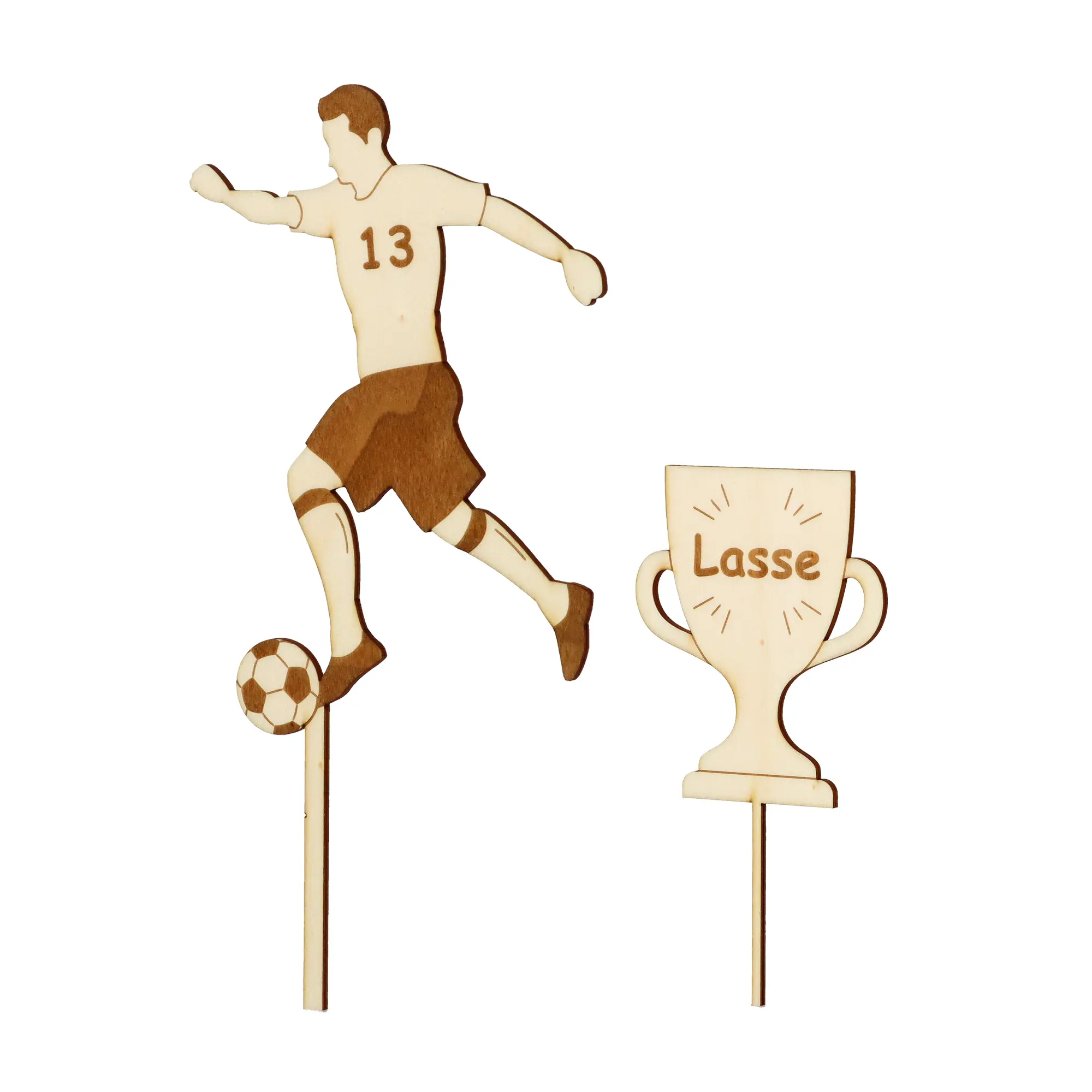 Cake Topper Fußball & Pokal Set