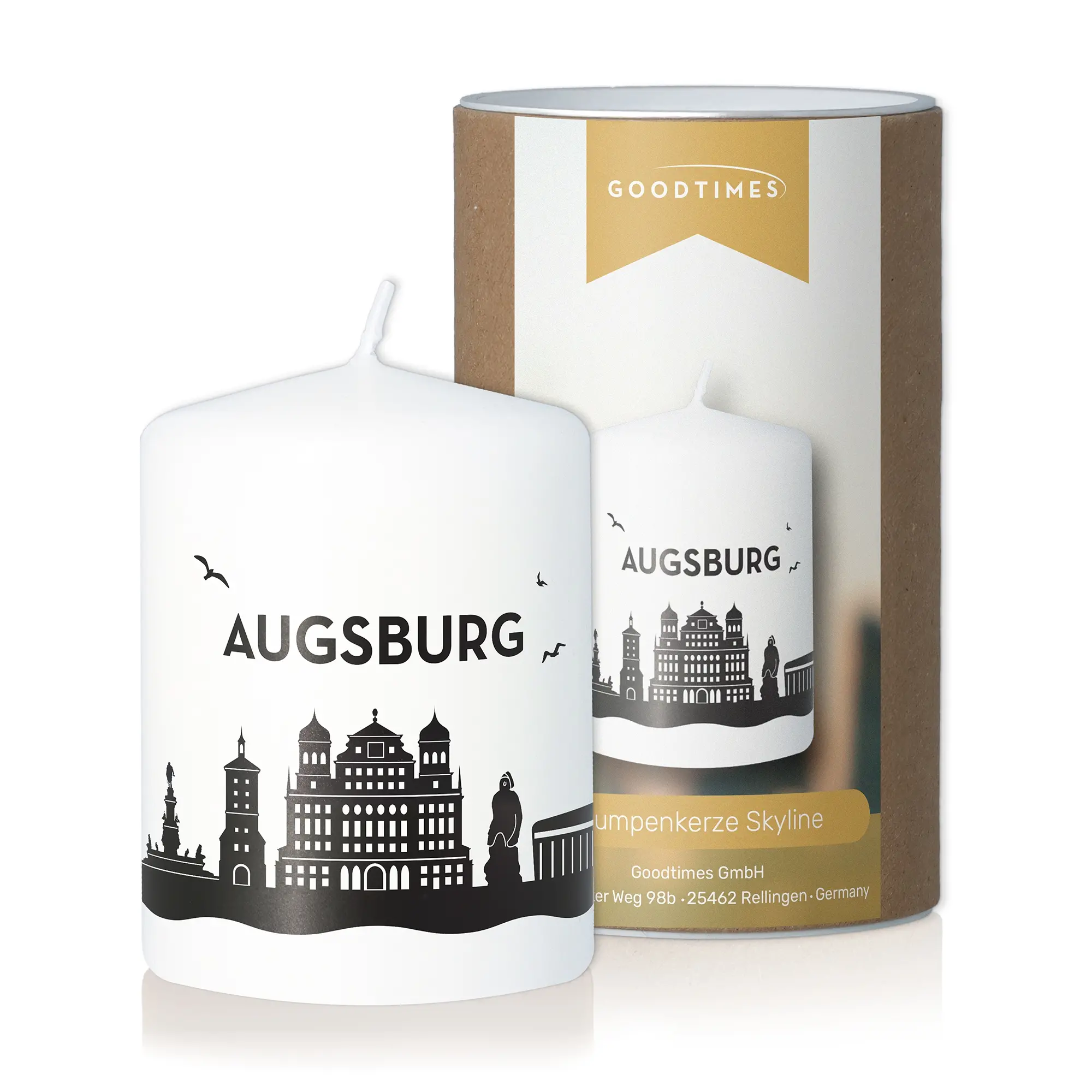 Stumpenkerze Skyline Augsburg