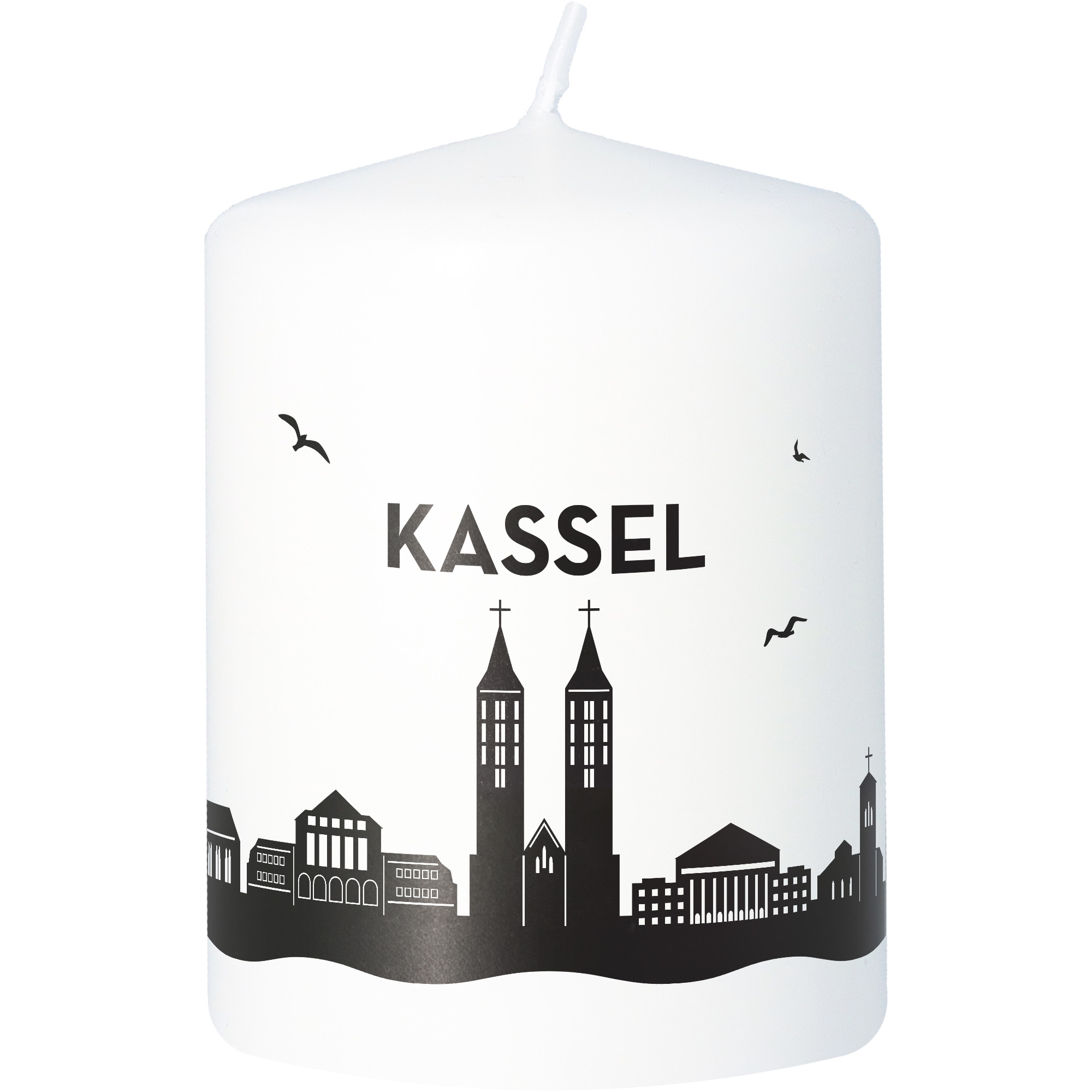 Stumpenkerze Skyline Kassel Kerze, Tier, Vogel