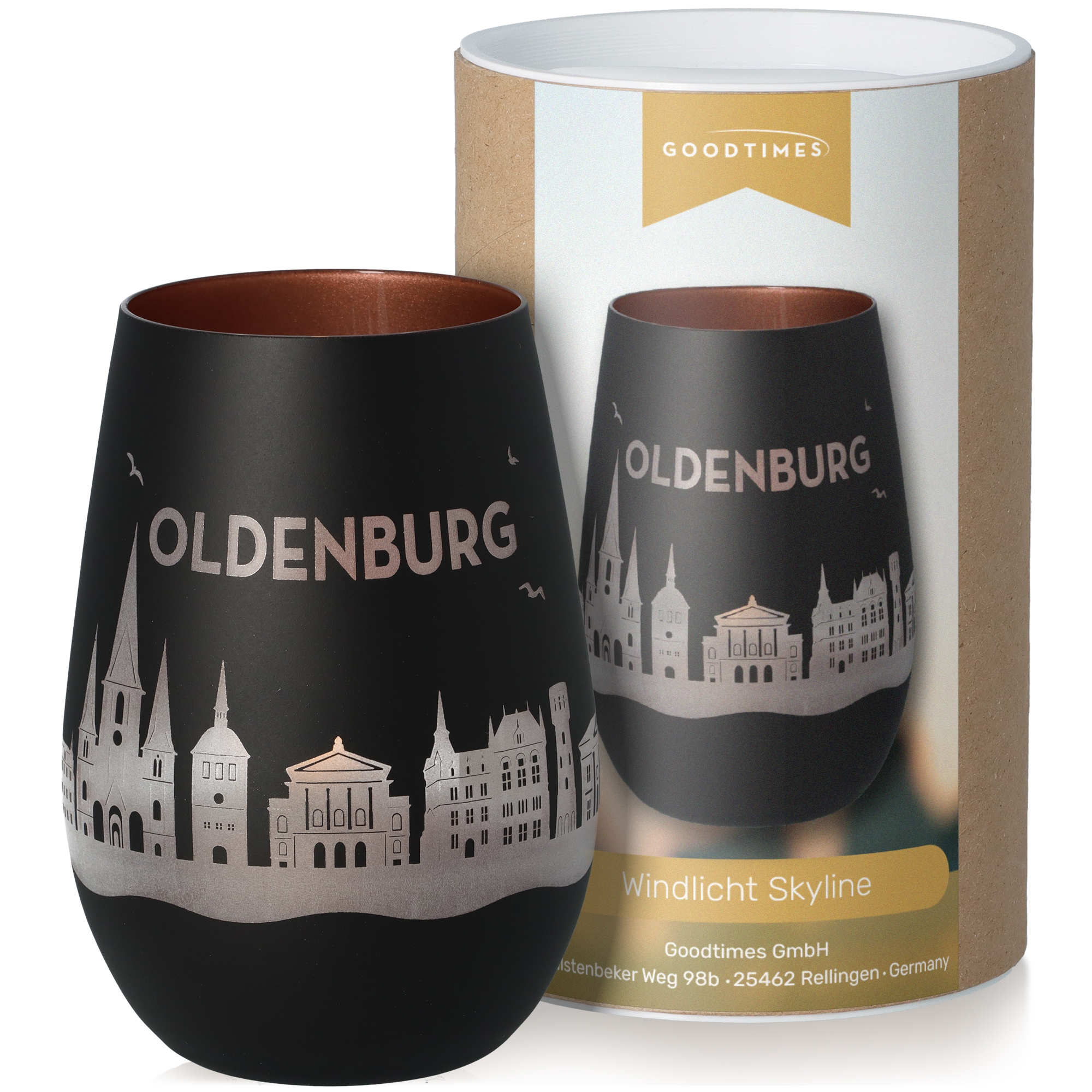 Windlicht Skyline Oldenburg Töpferei, Krug, Tasse
