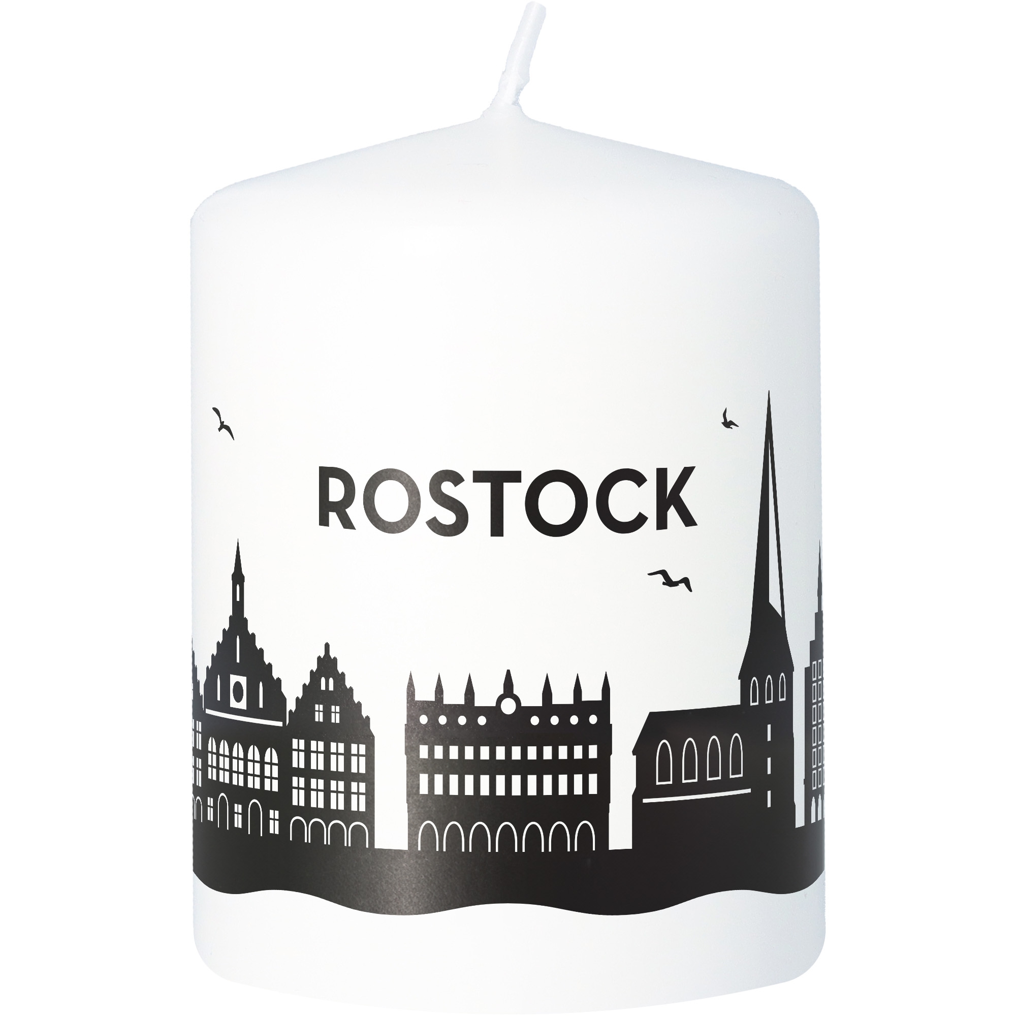 Stumpenkerze Skyline Rostock Stumpenkerze Skyline Rostock